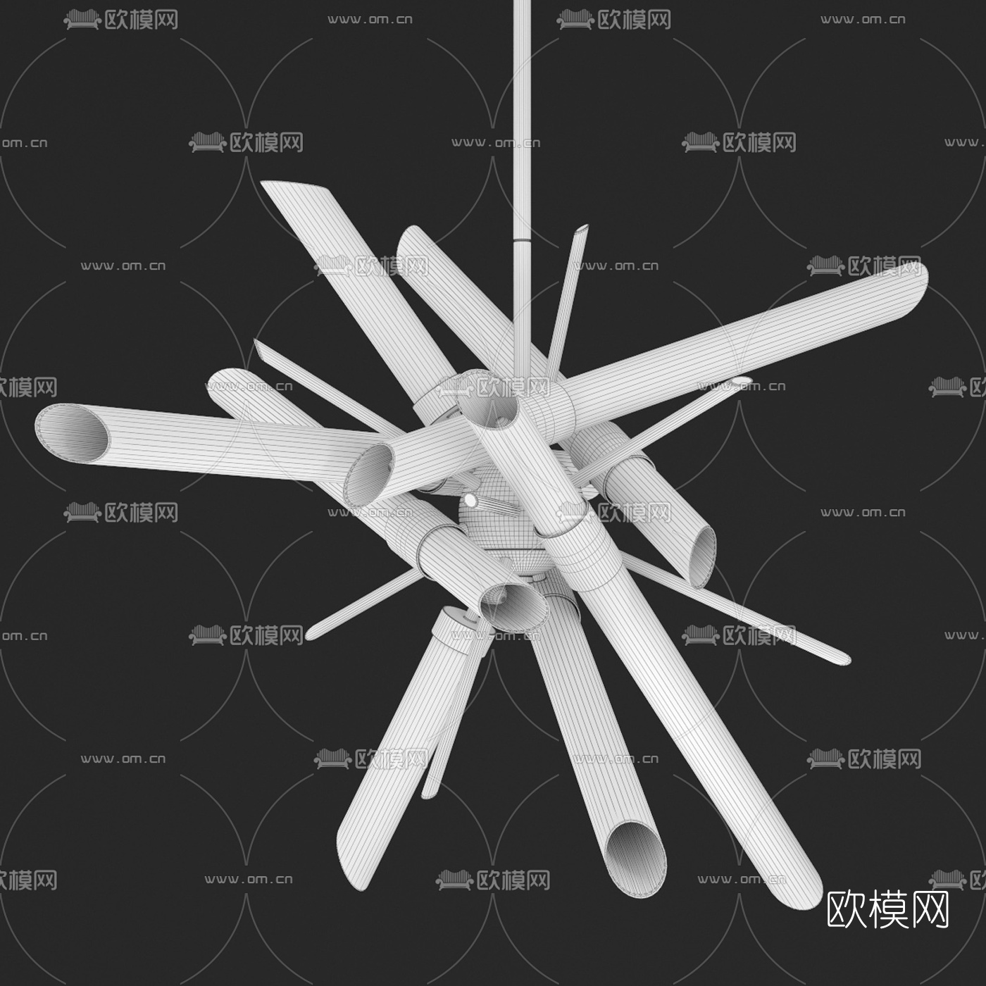 北欧金属吊灯3D模型