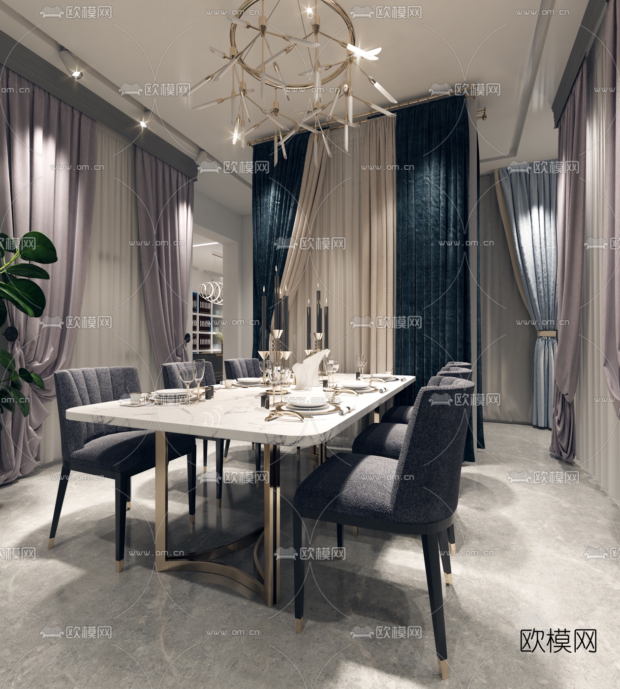 现代家装展馆3d模型