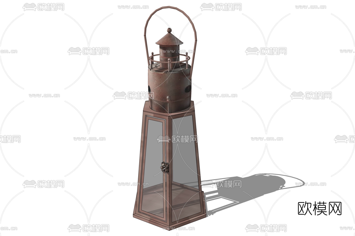 工业风烛台灯免费su模型下载