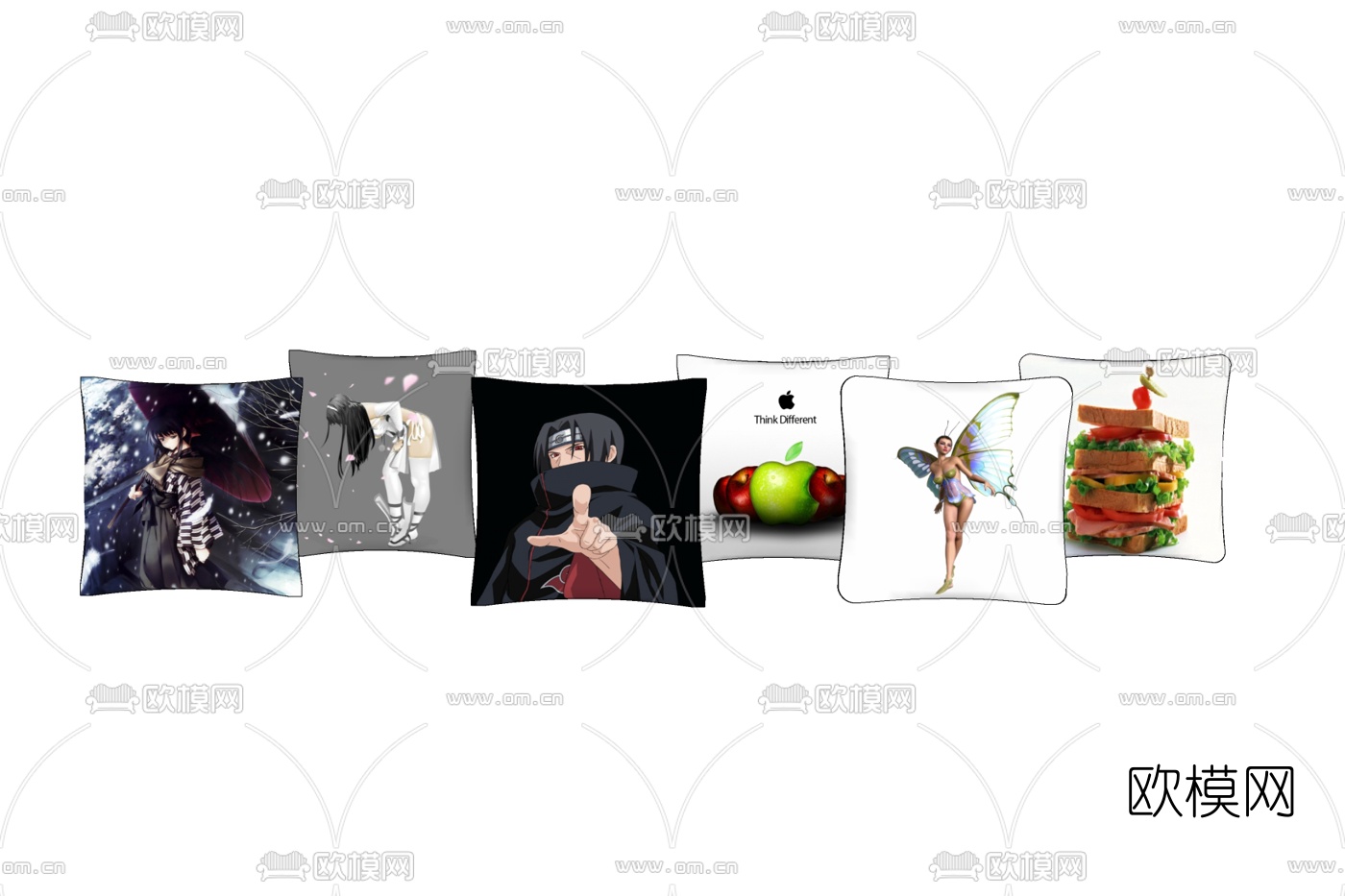 现代动漫角色抱枕免费su模型下载