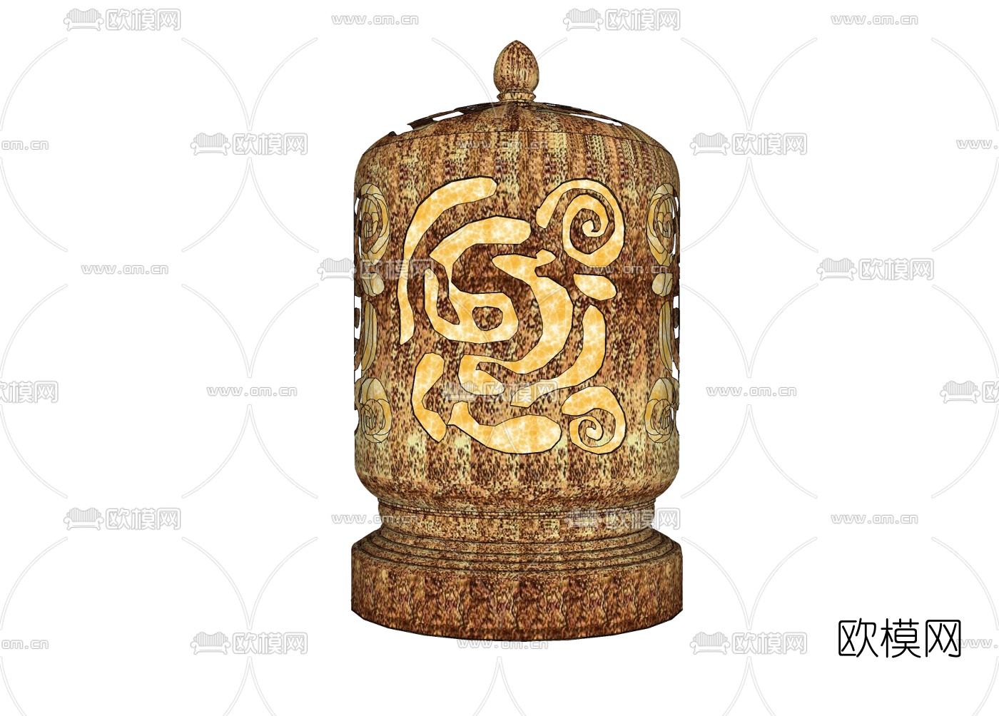 新中式景观灯免费su模型下载