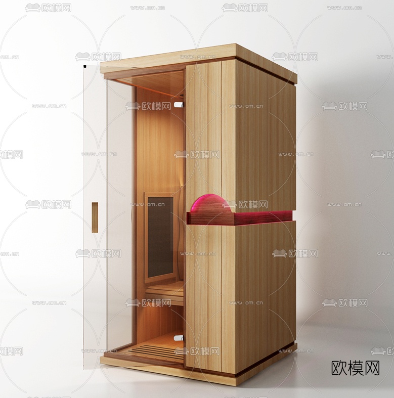 现代小型三人桑拿房3d模型