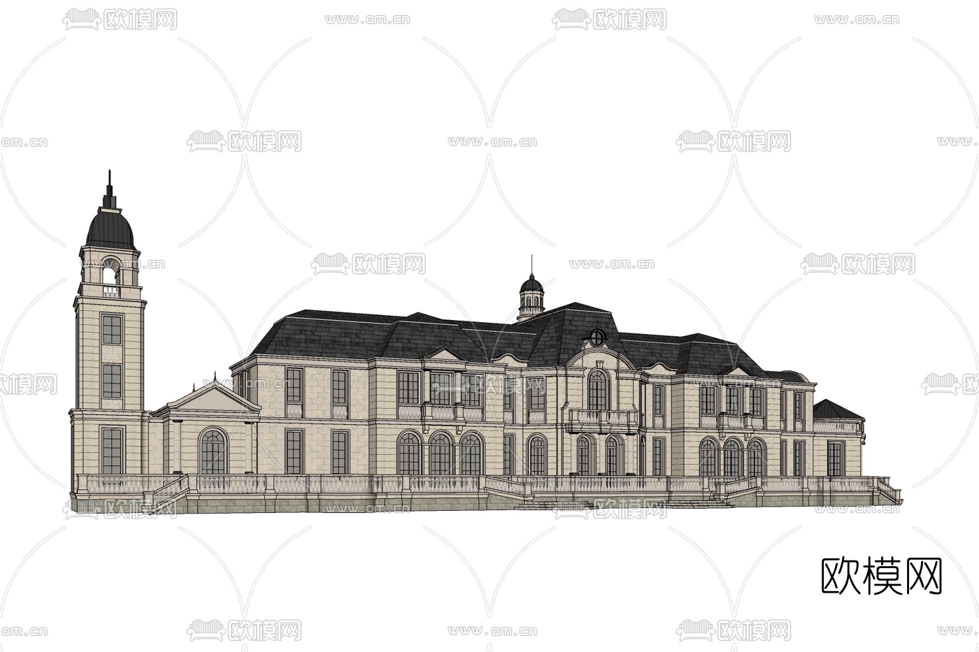 欧式酒店免费su模型下载