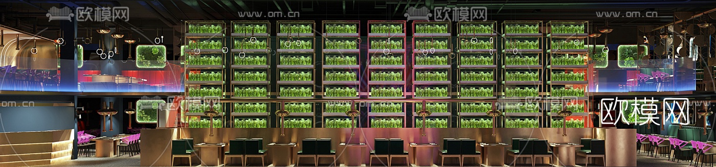 后现代火锅店3d模型