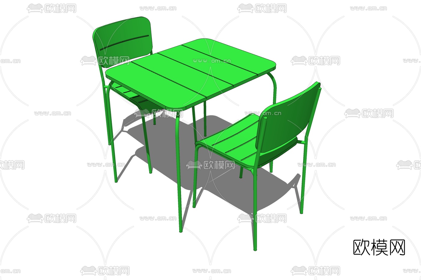 现代休闲桌椅免费su模型下载