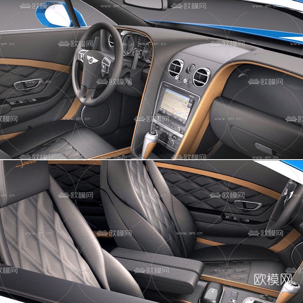 现代宾利汽车3d模型下载（渲染图3）