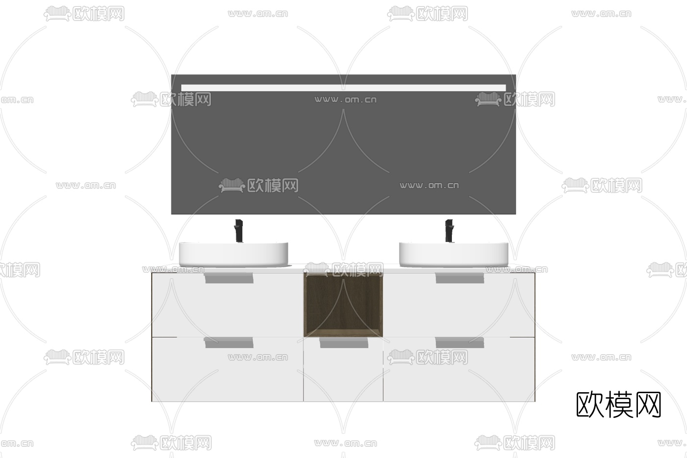 新中式洗手盆免费su模型下载