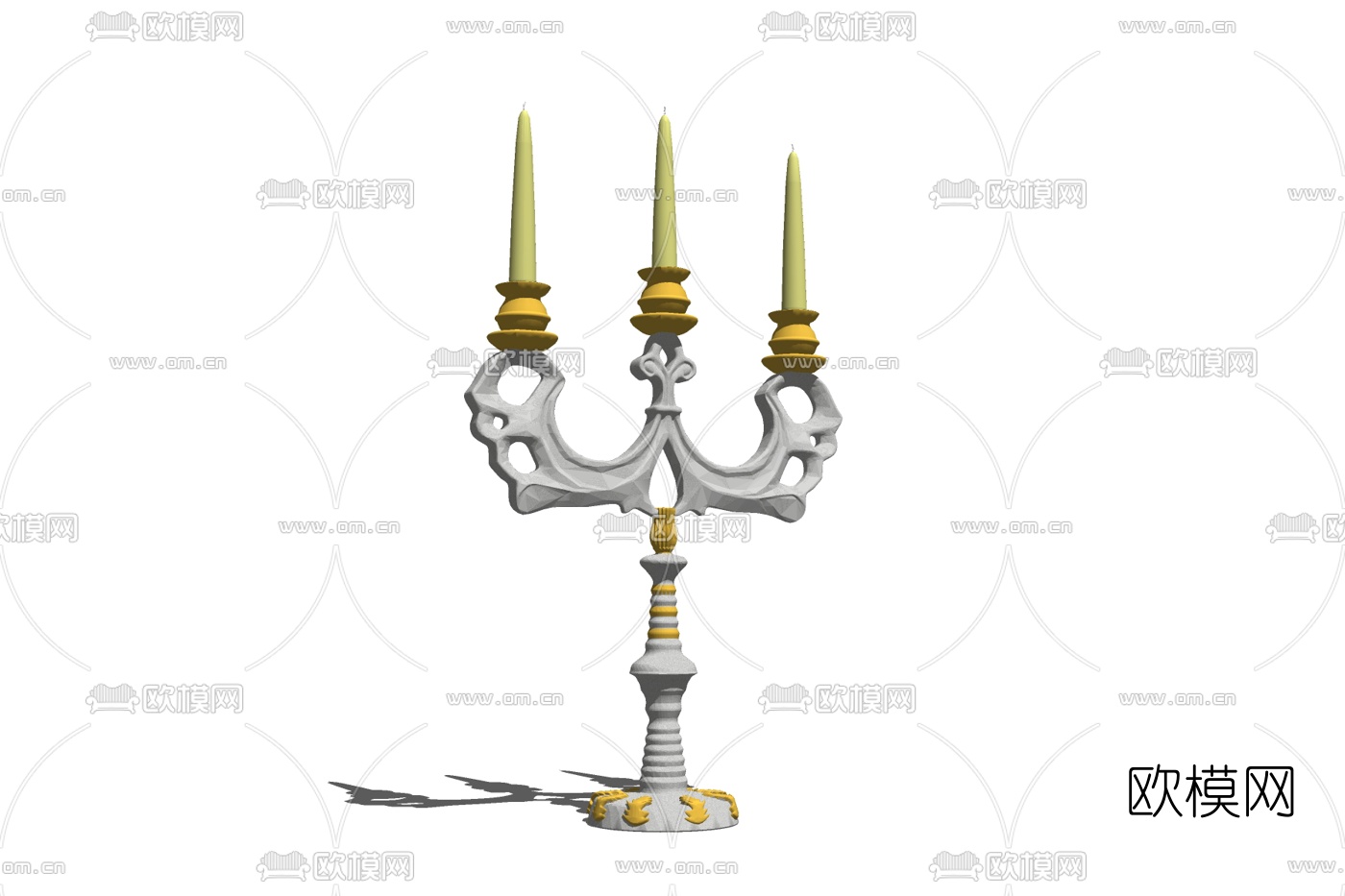 欧式烛台灯免费su模型下载