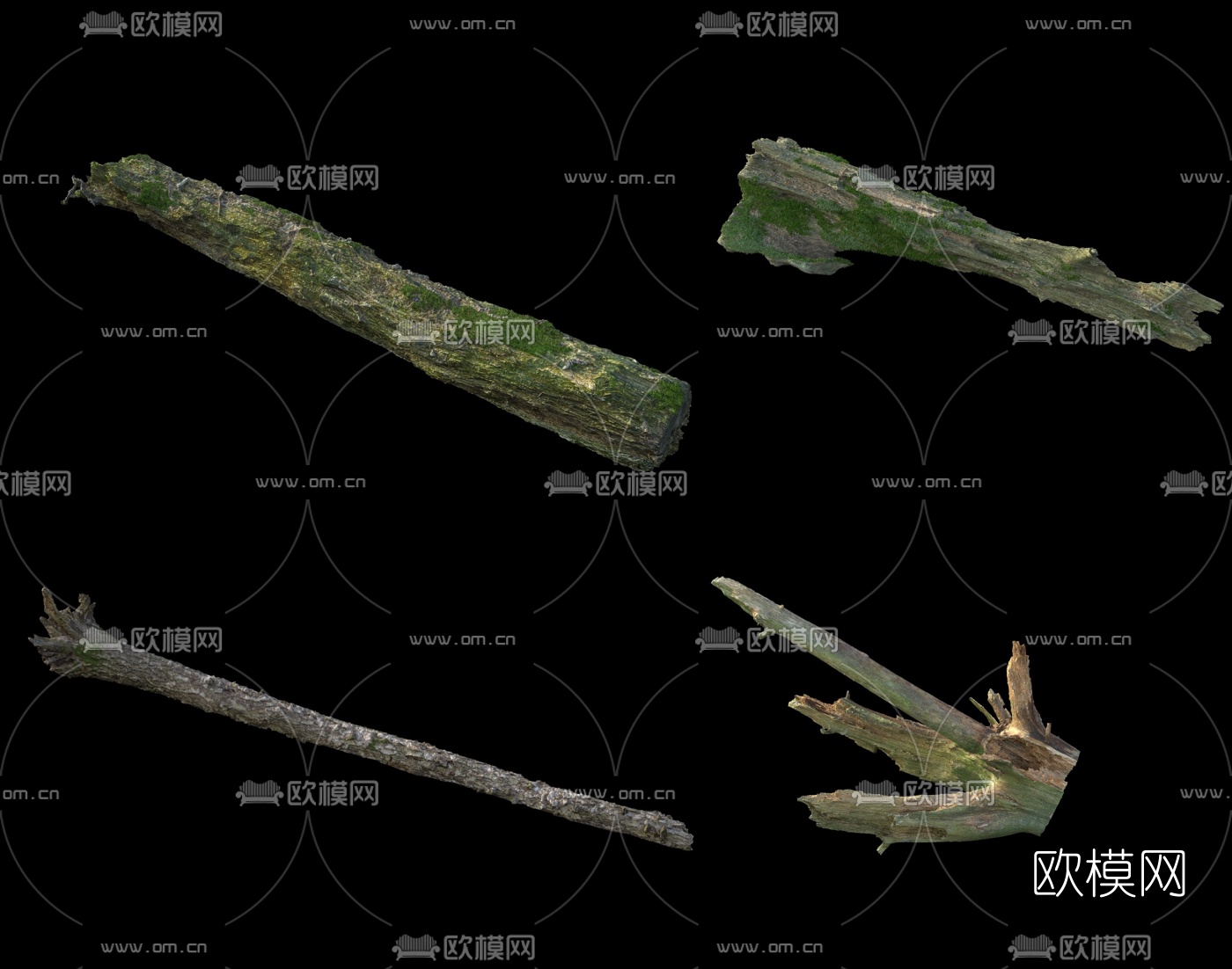 自然风枯木免费3d模型下载