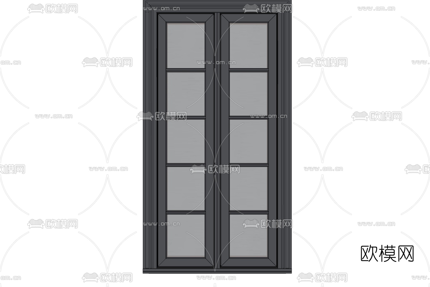 现代窗户免费su模型下载