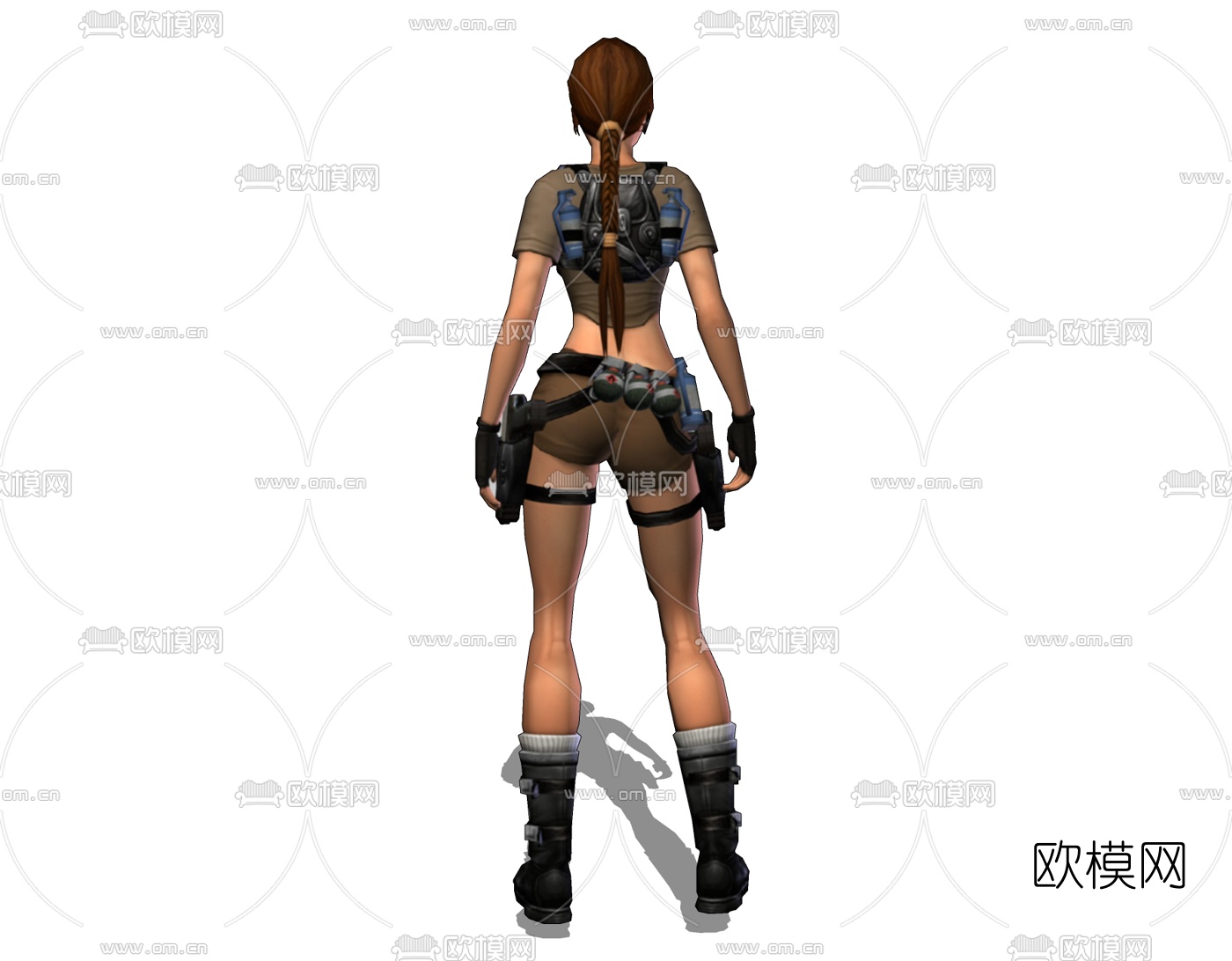 现代2d游戏角色组件免费su模型下载