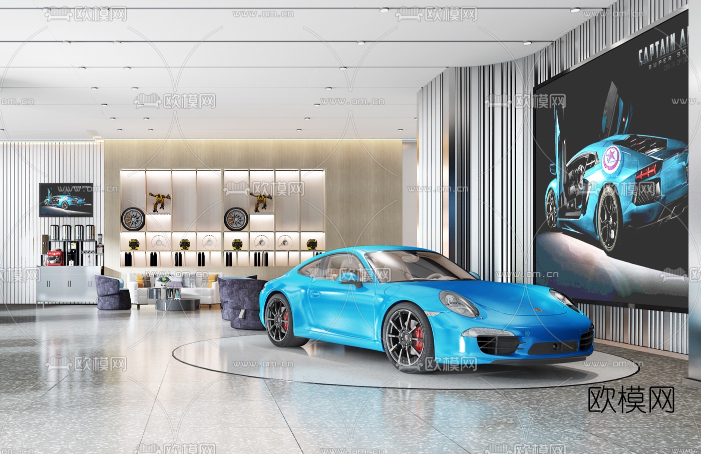 现代汽车展厅3d模型