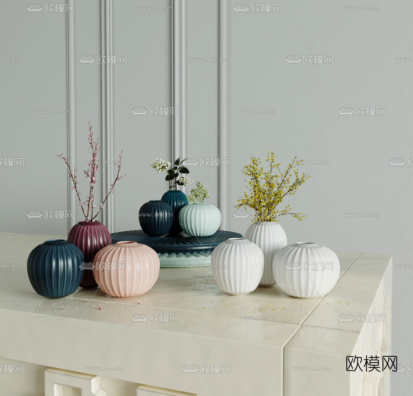 现代花瓶器皿3d模型