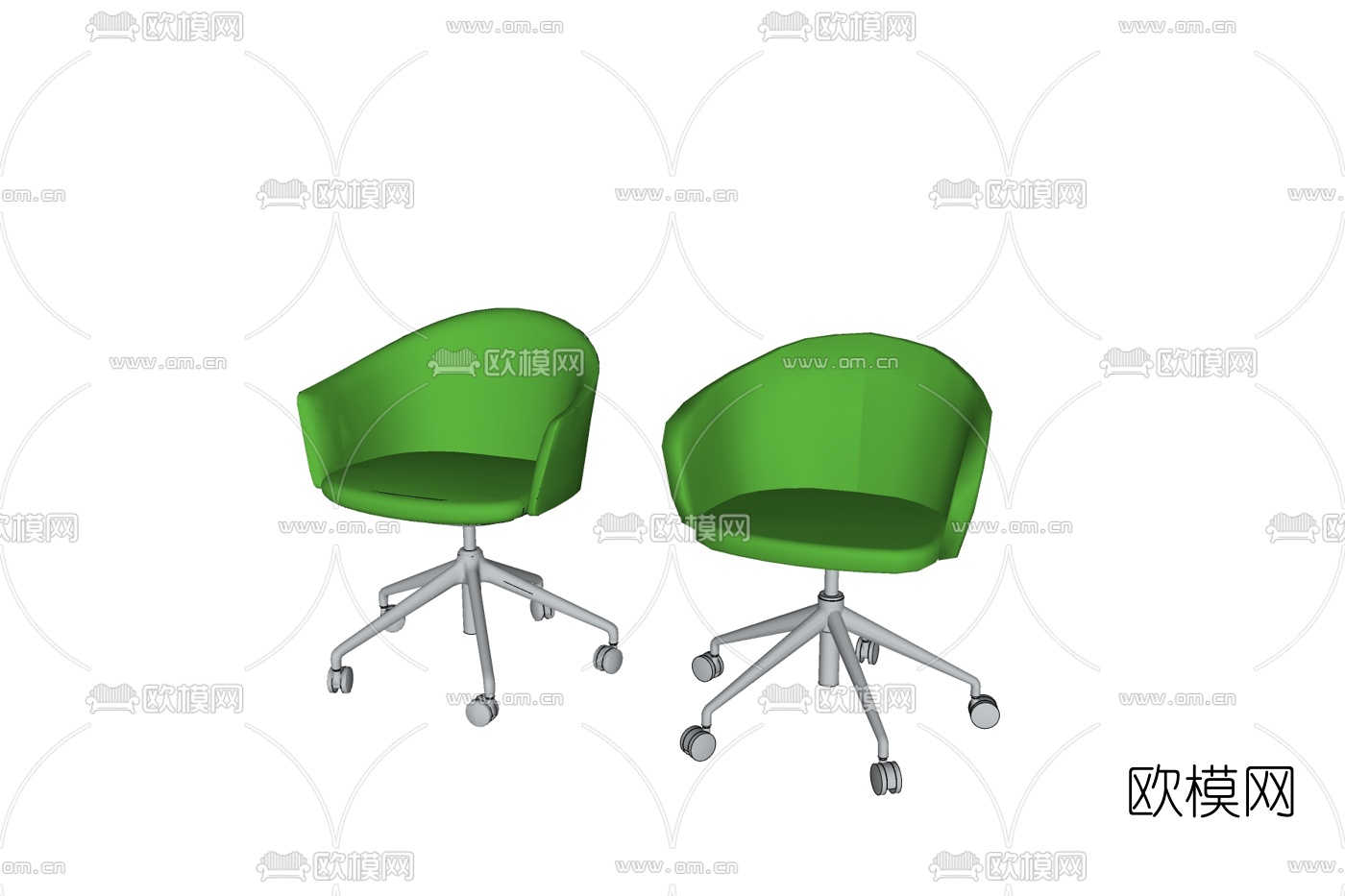现代布艺办公椅免费su模型下载