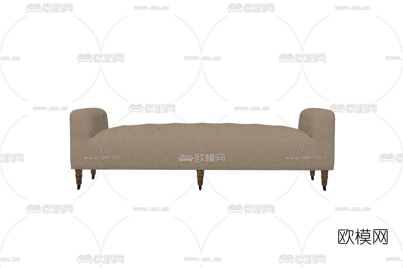 现代布艺脚踏免费su模型下载