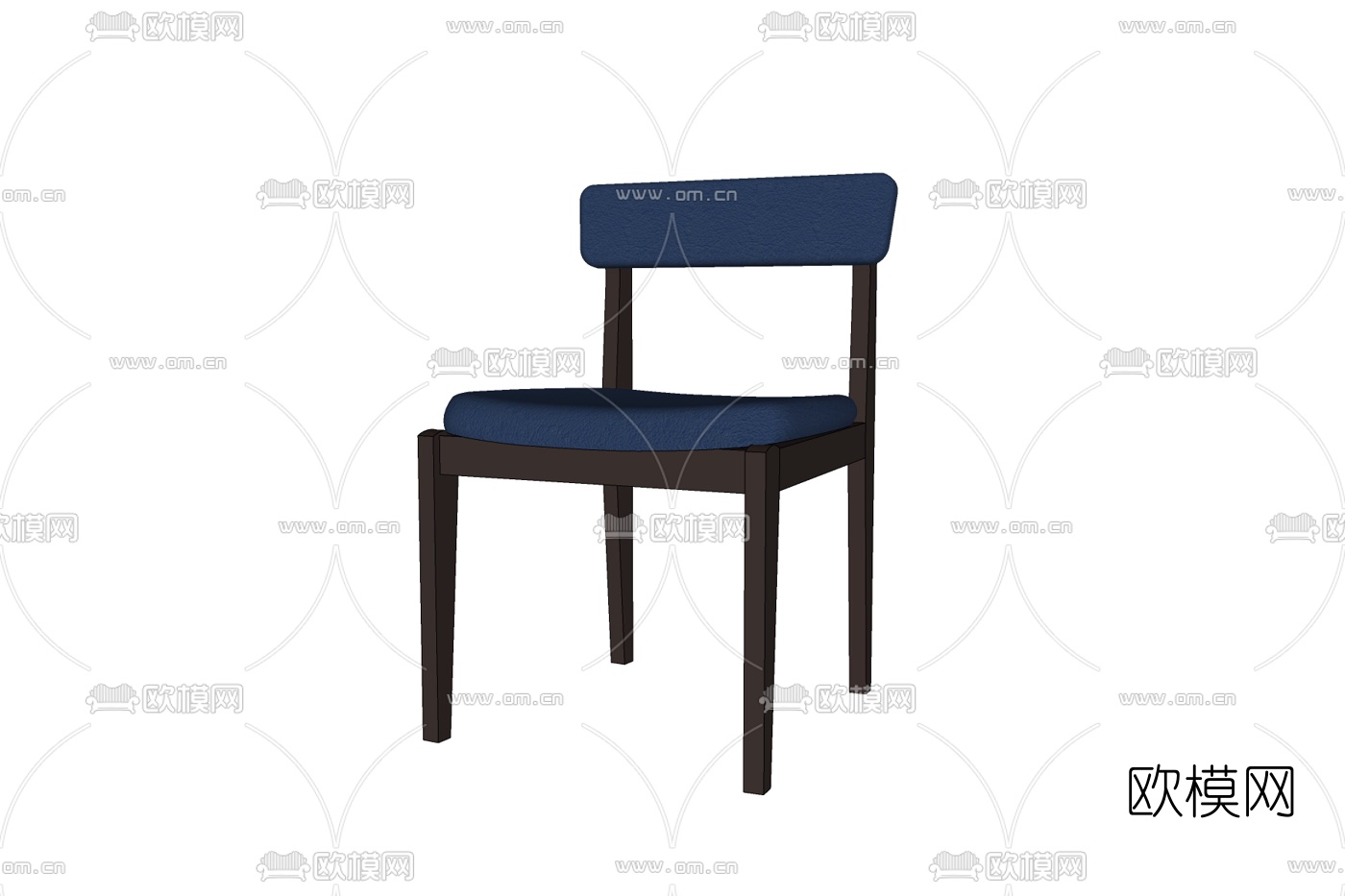 现代布艺单椅免费su模型下载