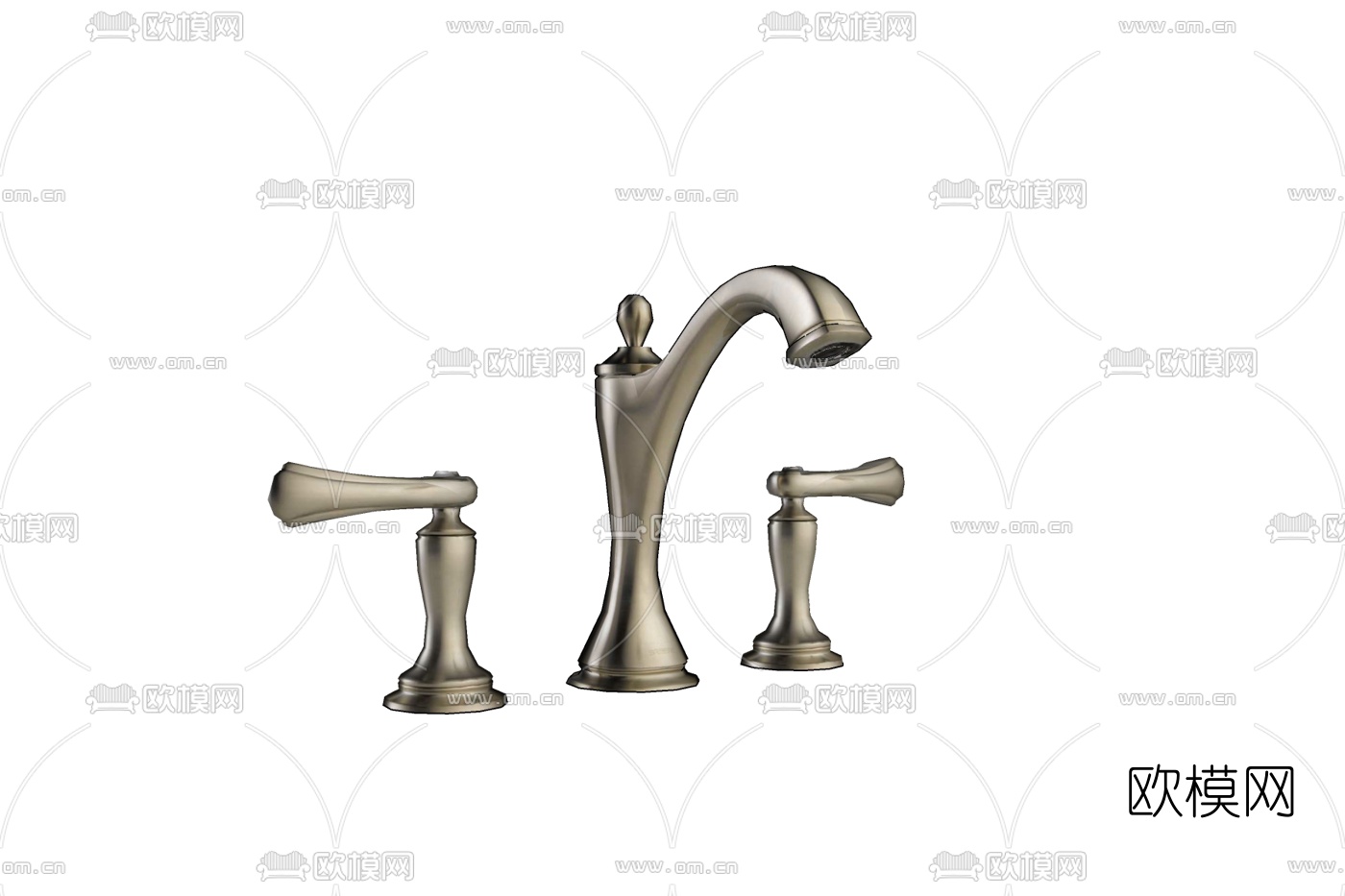 现代不锈钢水龙头免费su模型下载