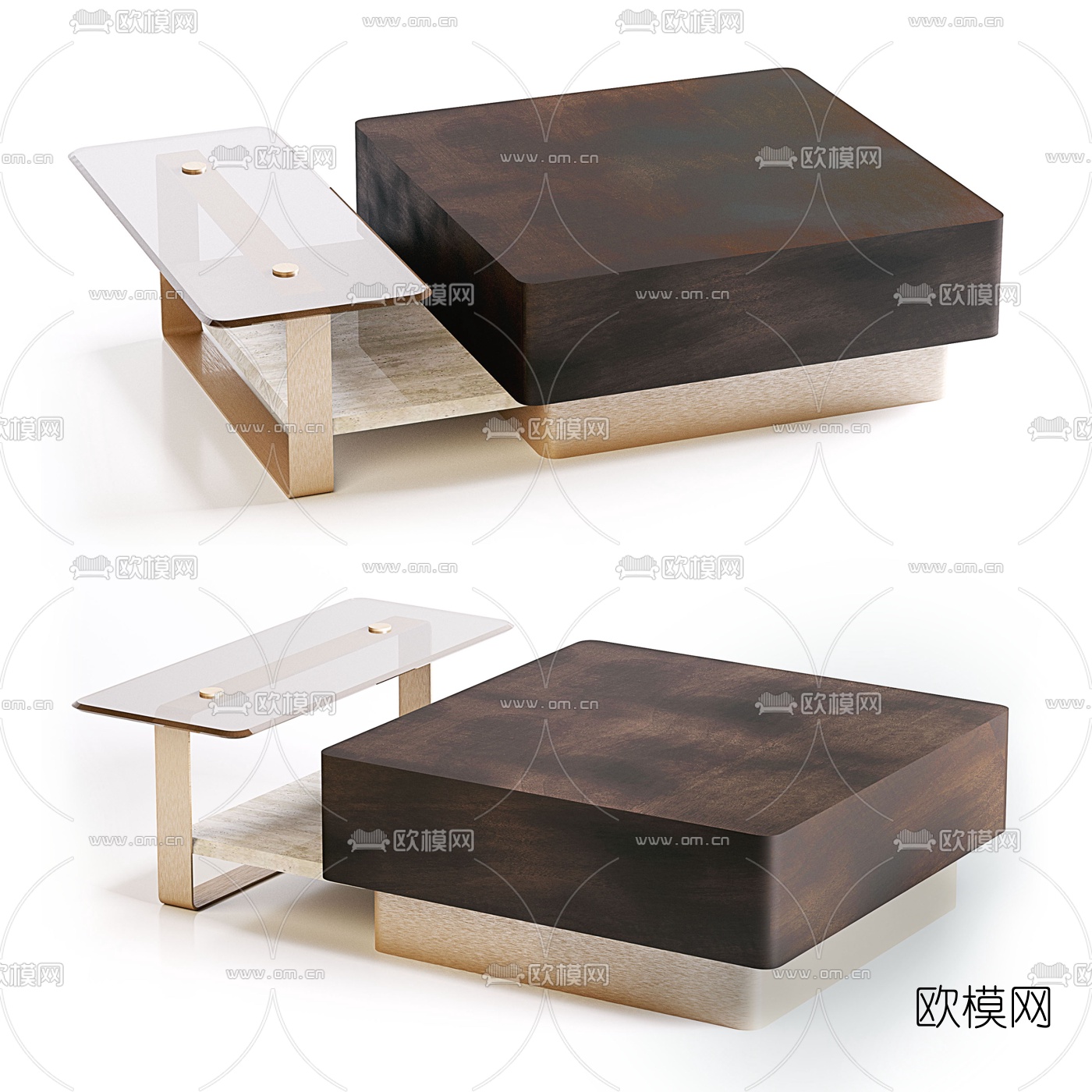 现代简约茶几3d模型