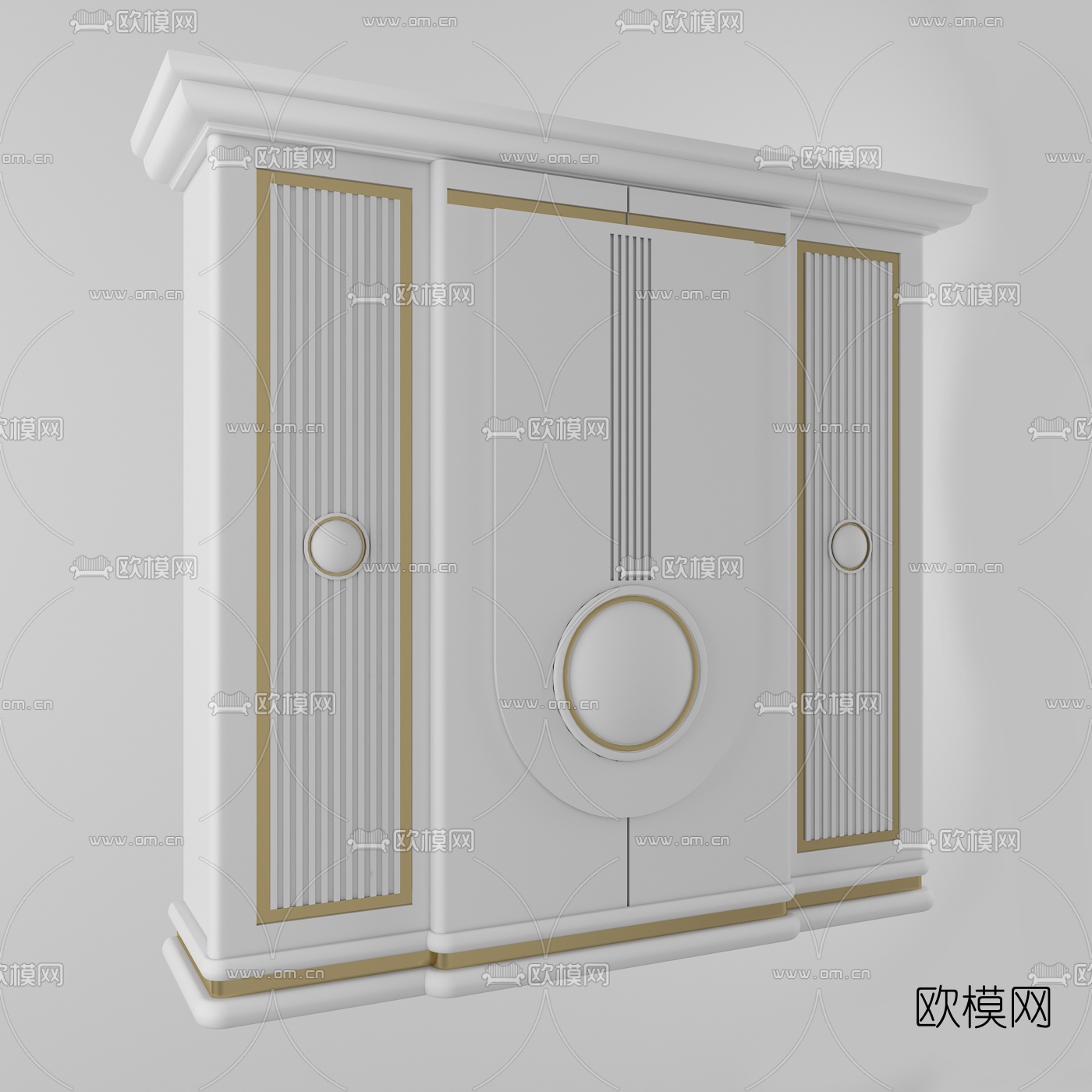 后现代衣柜免费3d模型下载（渲染图2）