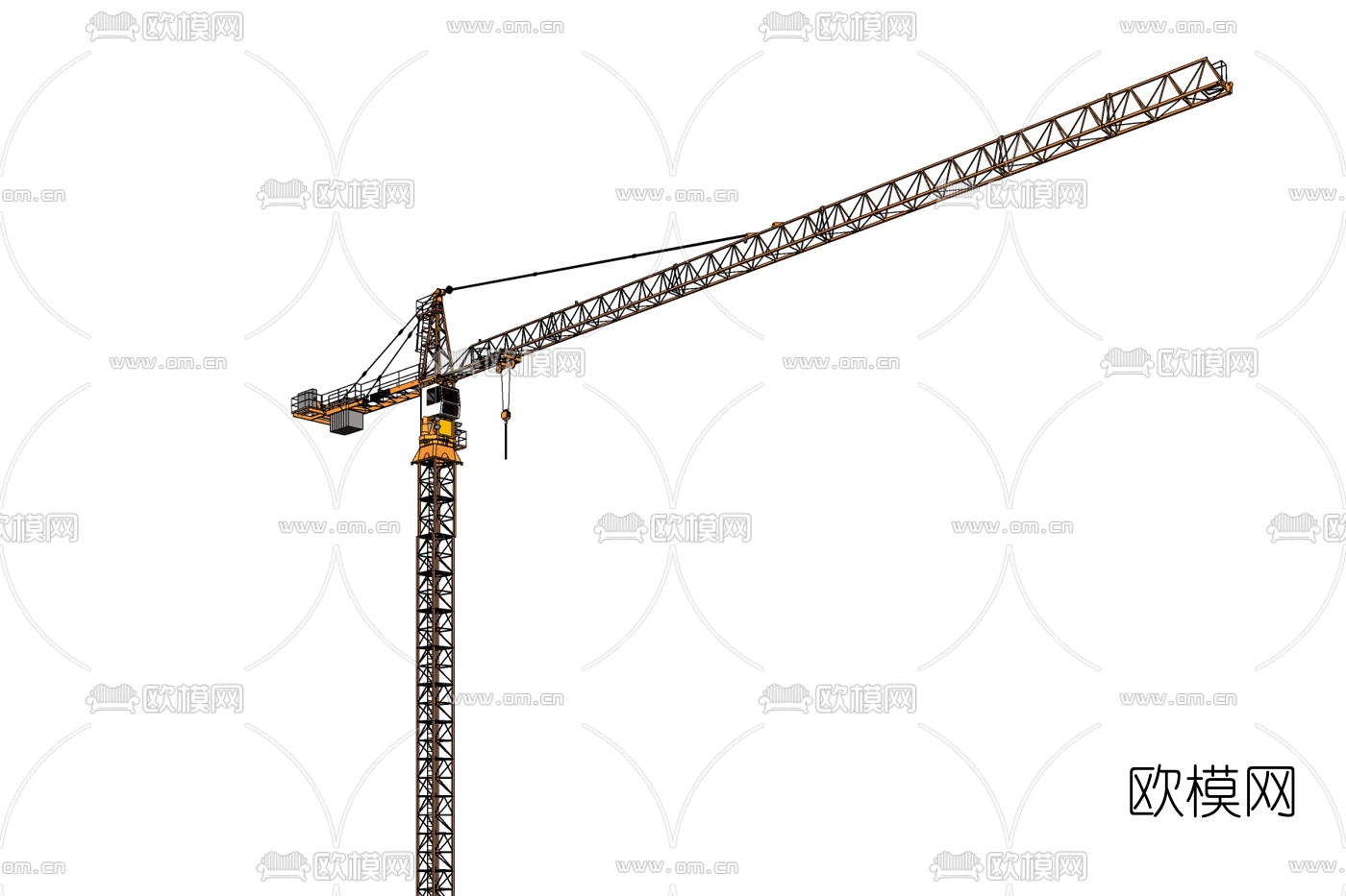 工业风塔吊式起重机免费su模型下载