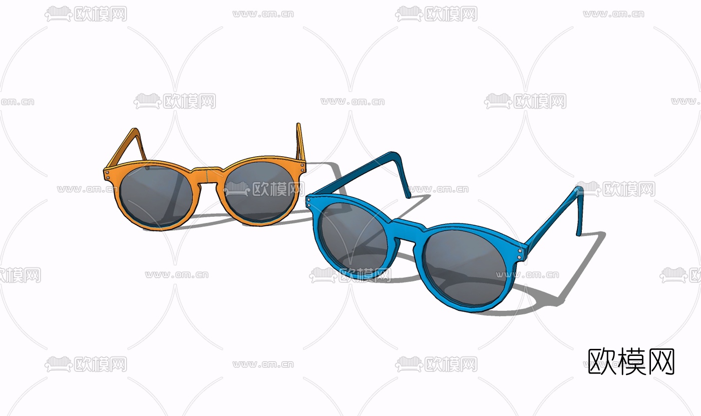 现代眼镜免费su模型下载