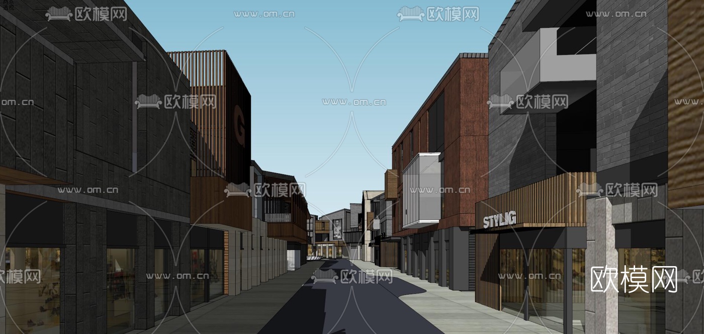 现代商业综合体su模型下载（渲染图9）