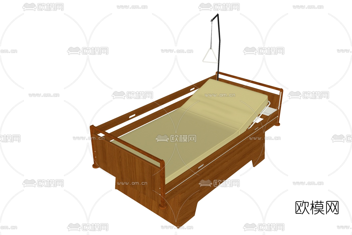 现代医疗床免费su模型下载