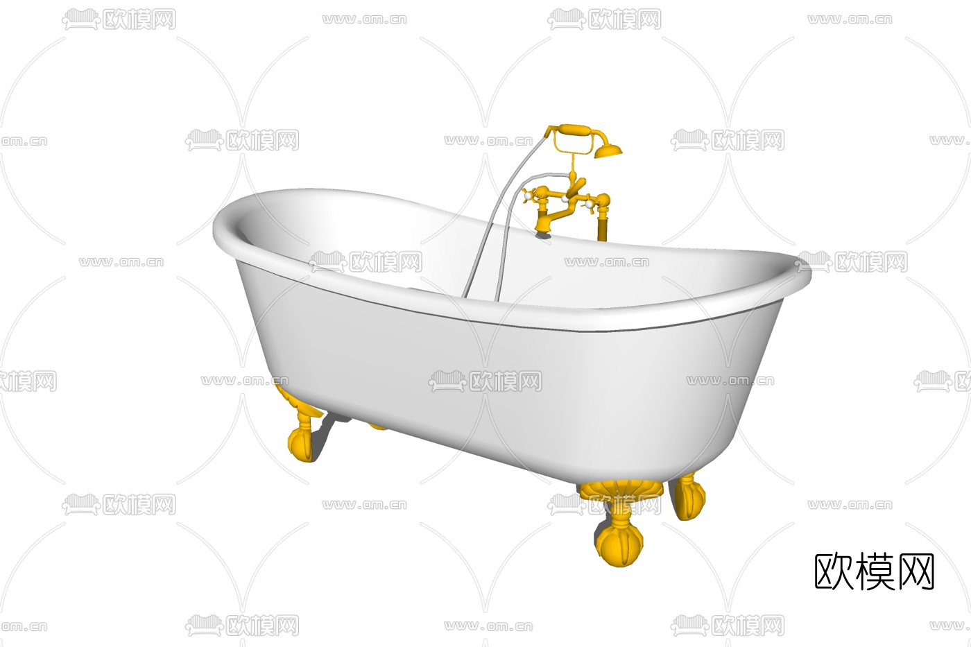 简欧浴缸免费su模型下载