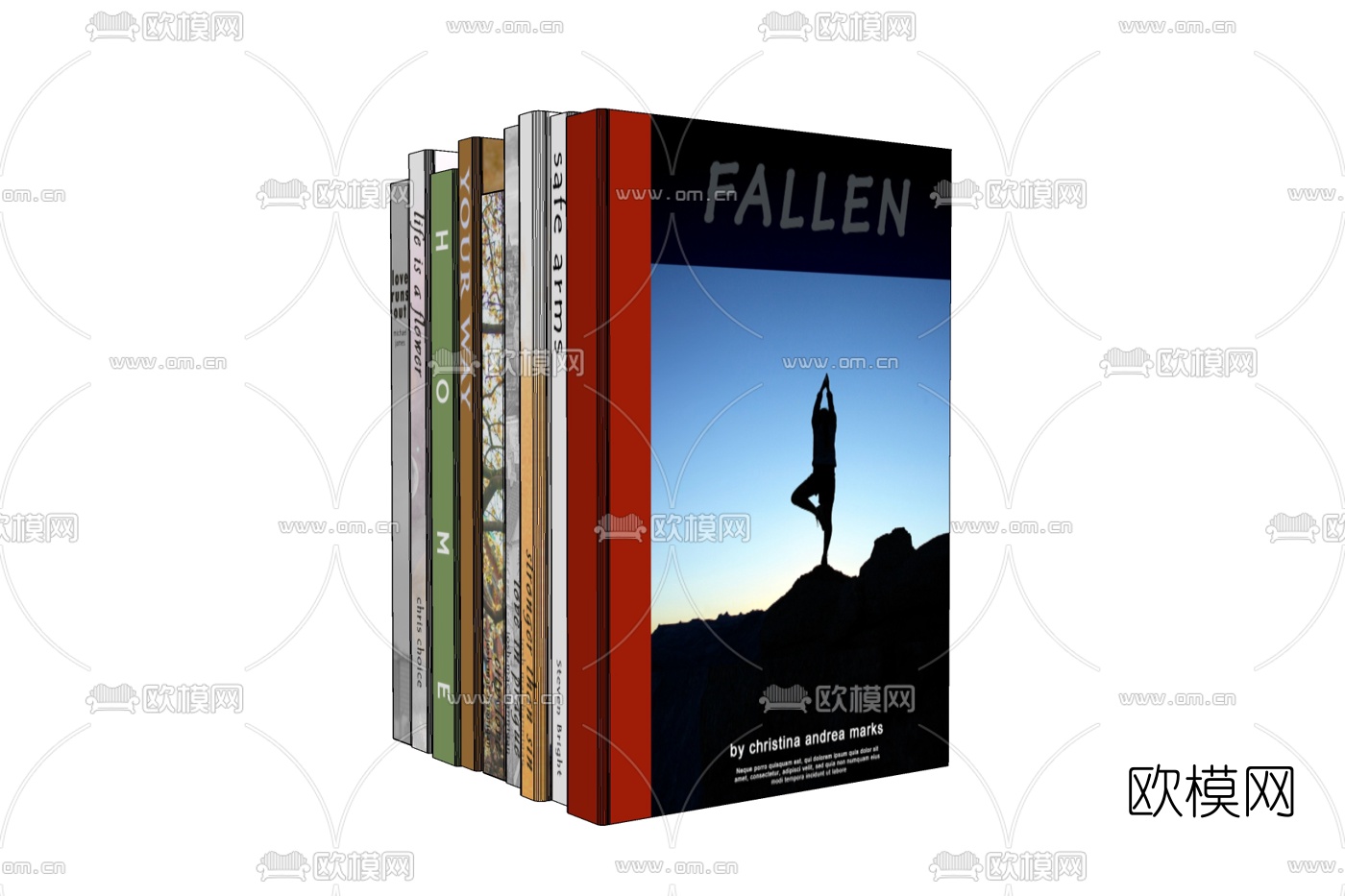 现代书籍免费su模型下载