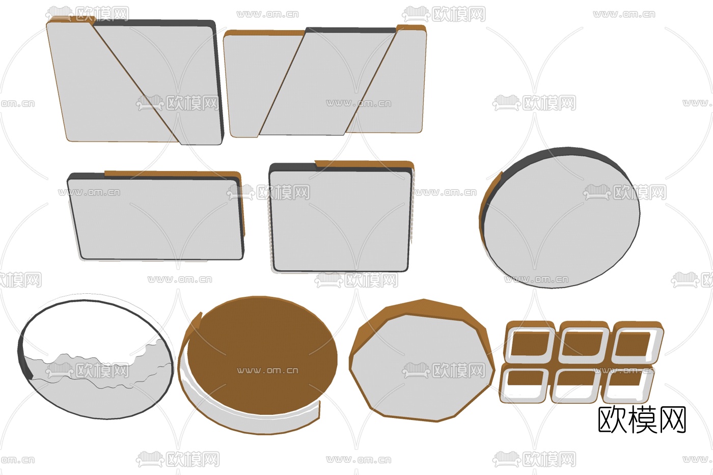 现代吸顶灯免费su模型下载