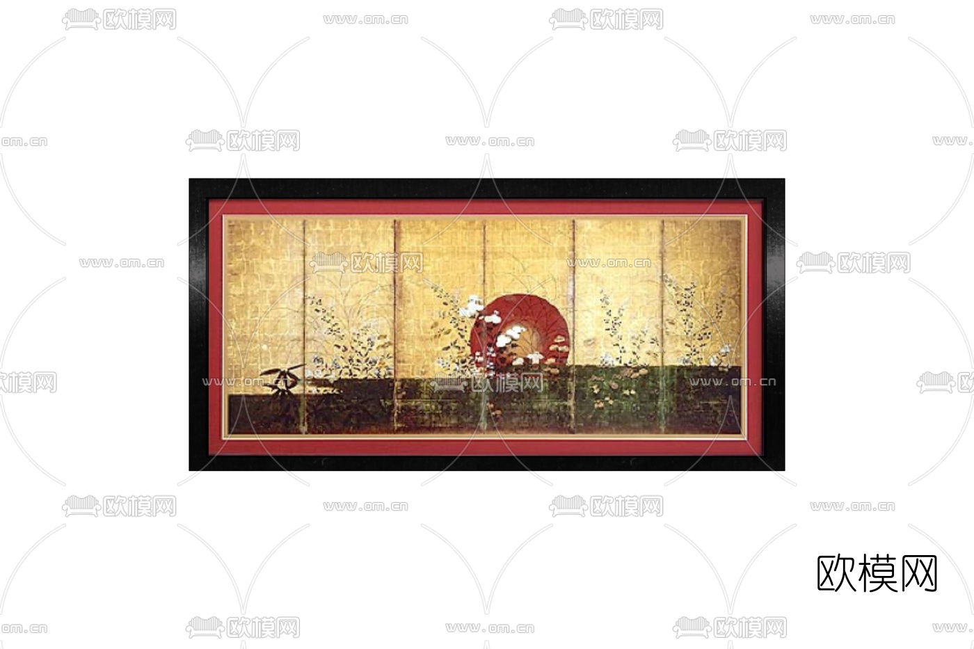 日式装饰画免费su模型下载