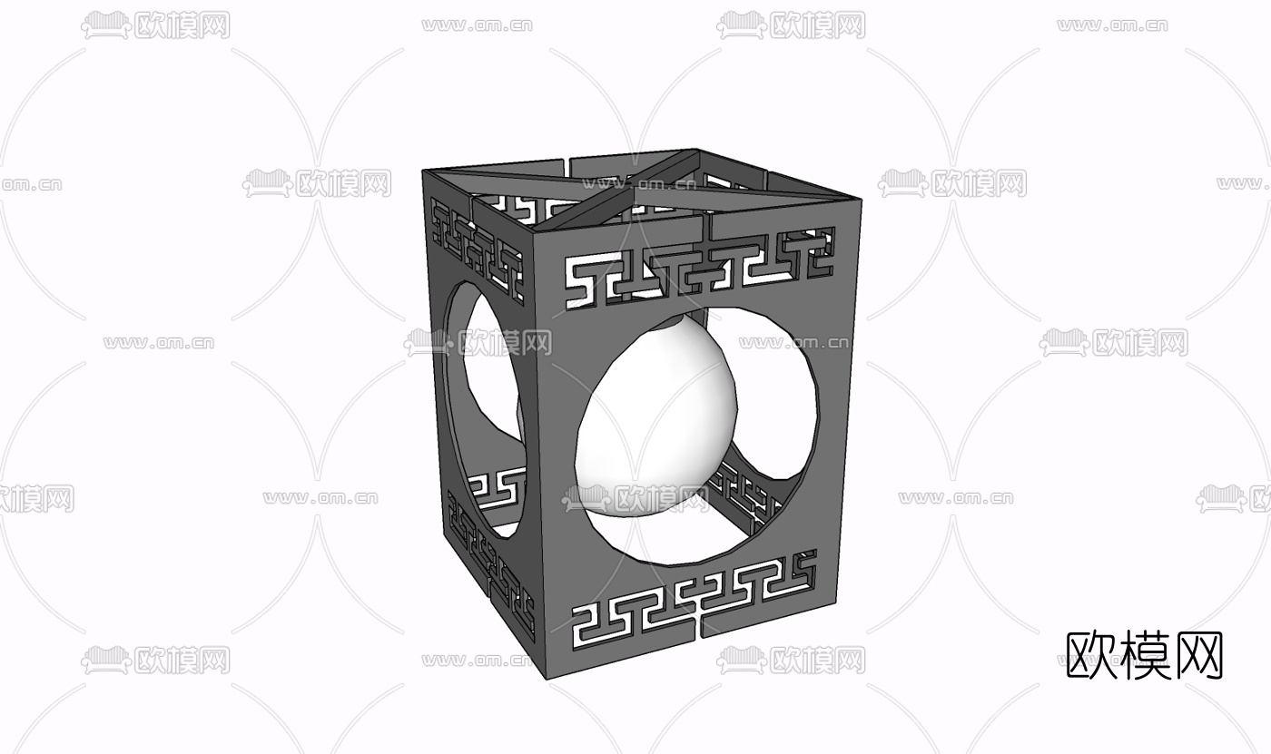 现代景观灯免费su模型下载