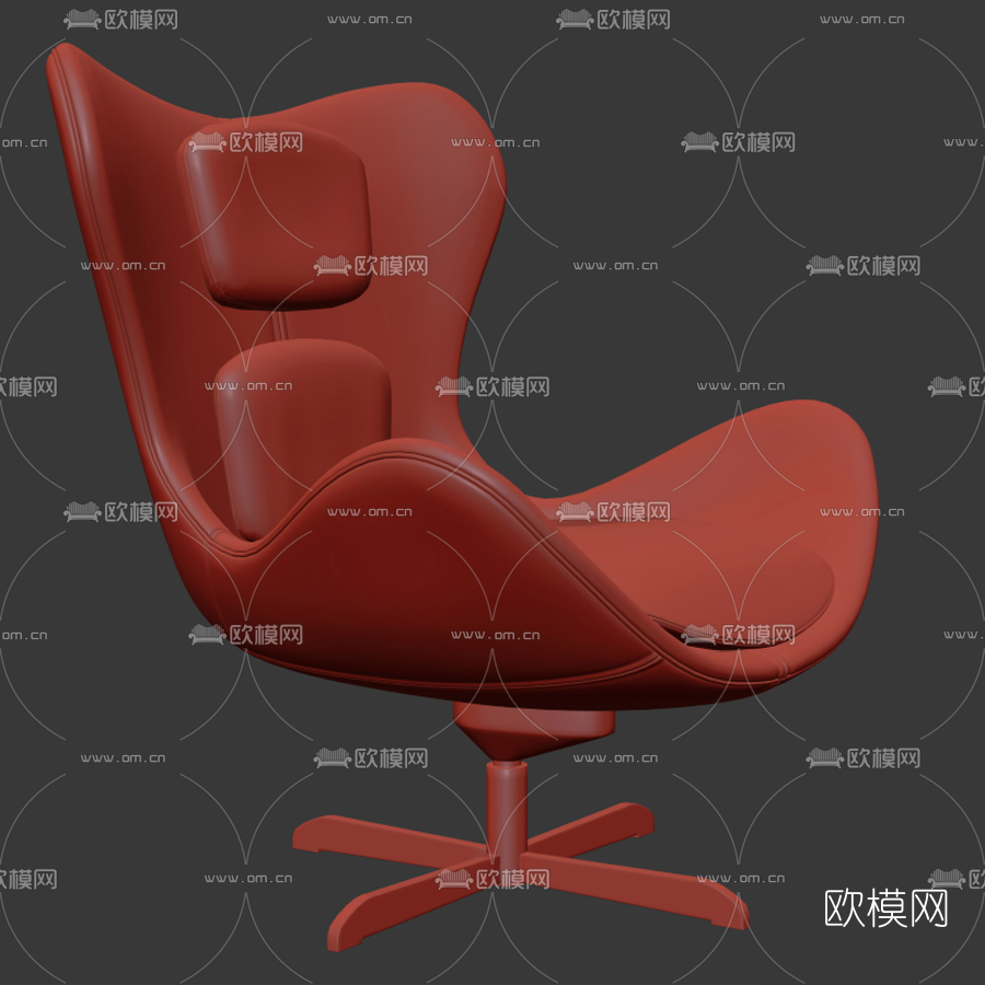 现代布艺休闲椅3d模型下载（渲染图3）