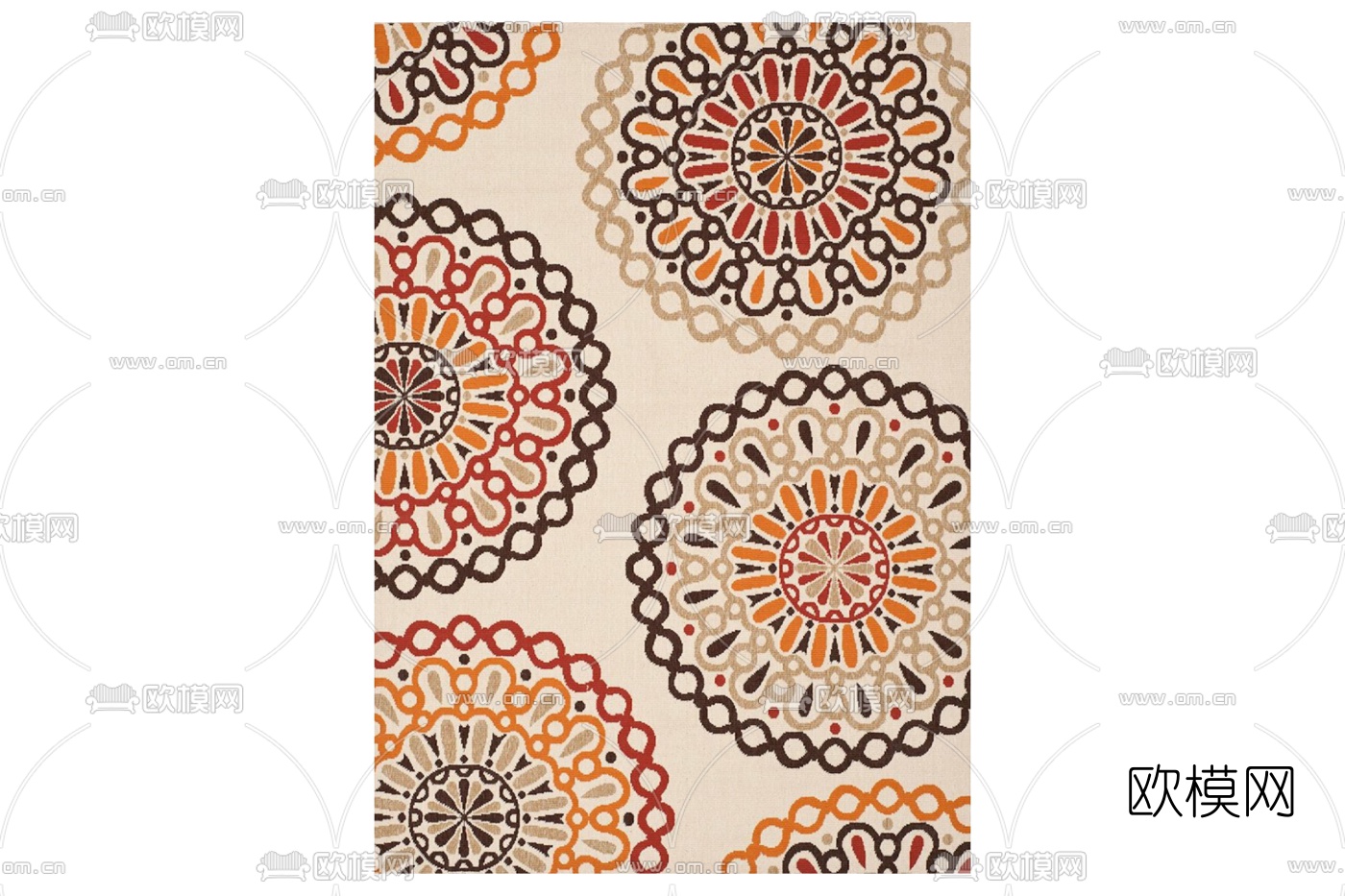 简欧地毯免费su模型下载