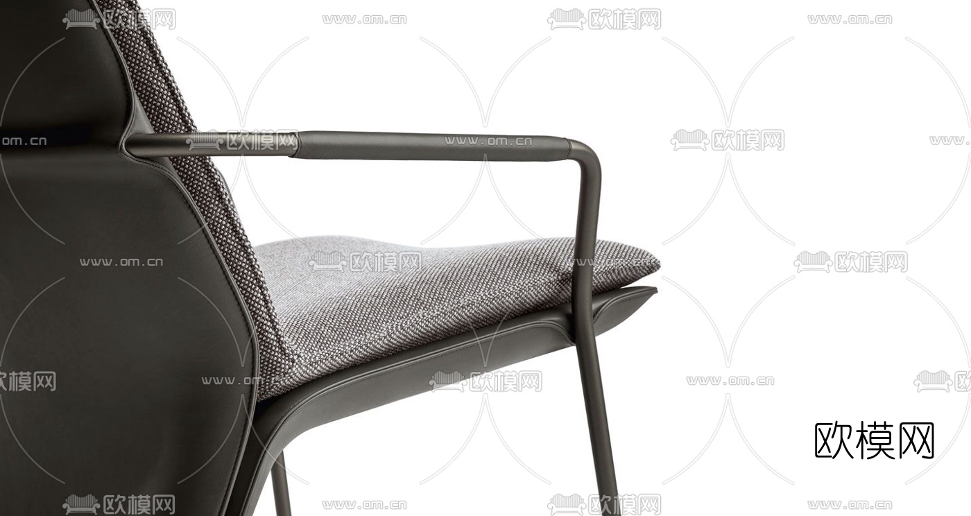 Poltronafrau现代布艺休闲椅3d模型