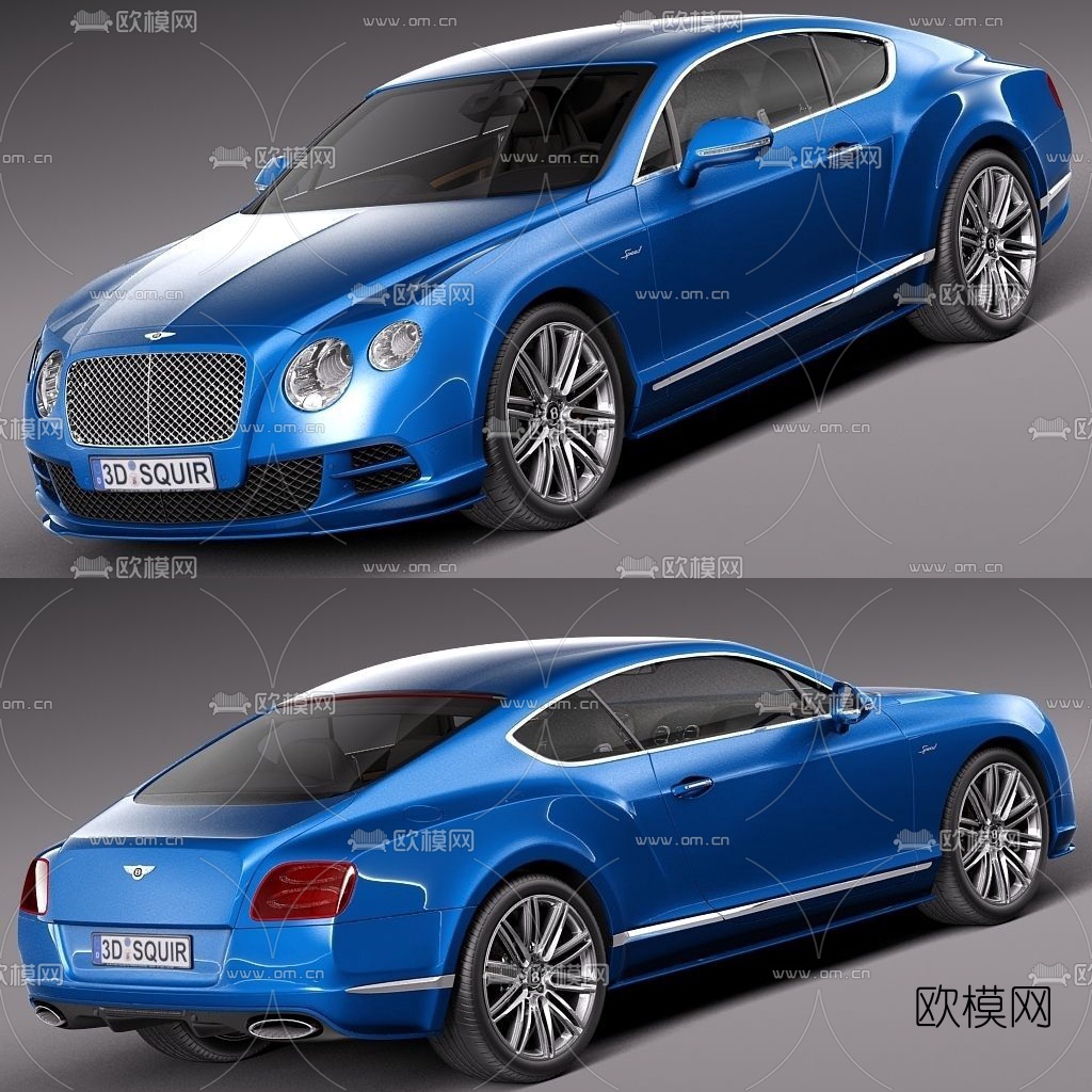 现代宾利汽车3d模型下载（渲染图1）