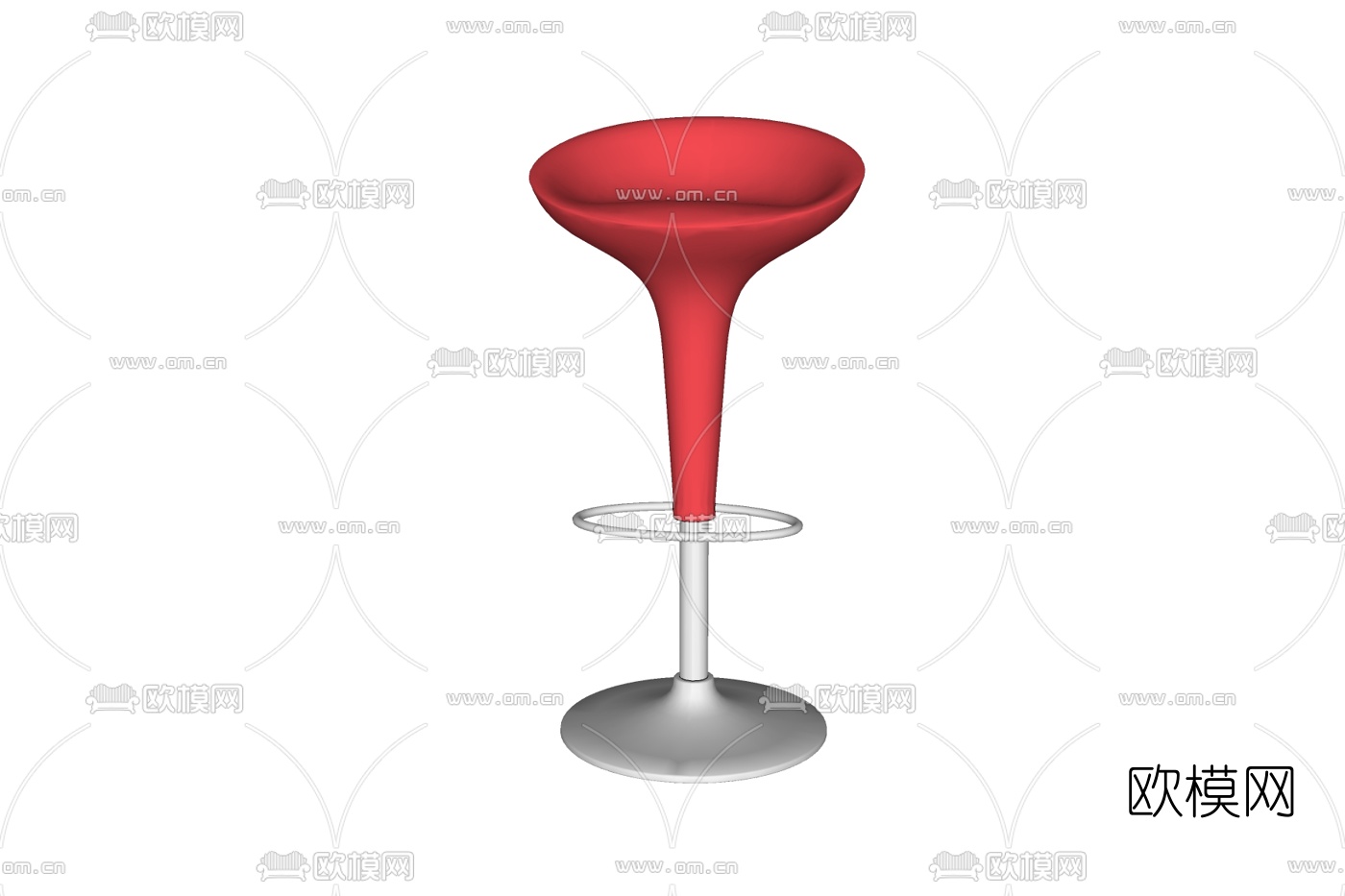 现代铁艺吧台椅免费su模型下载