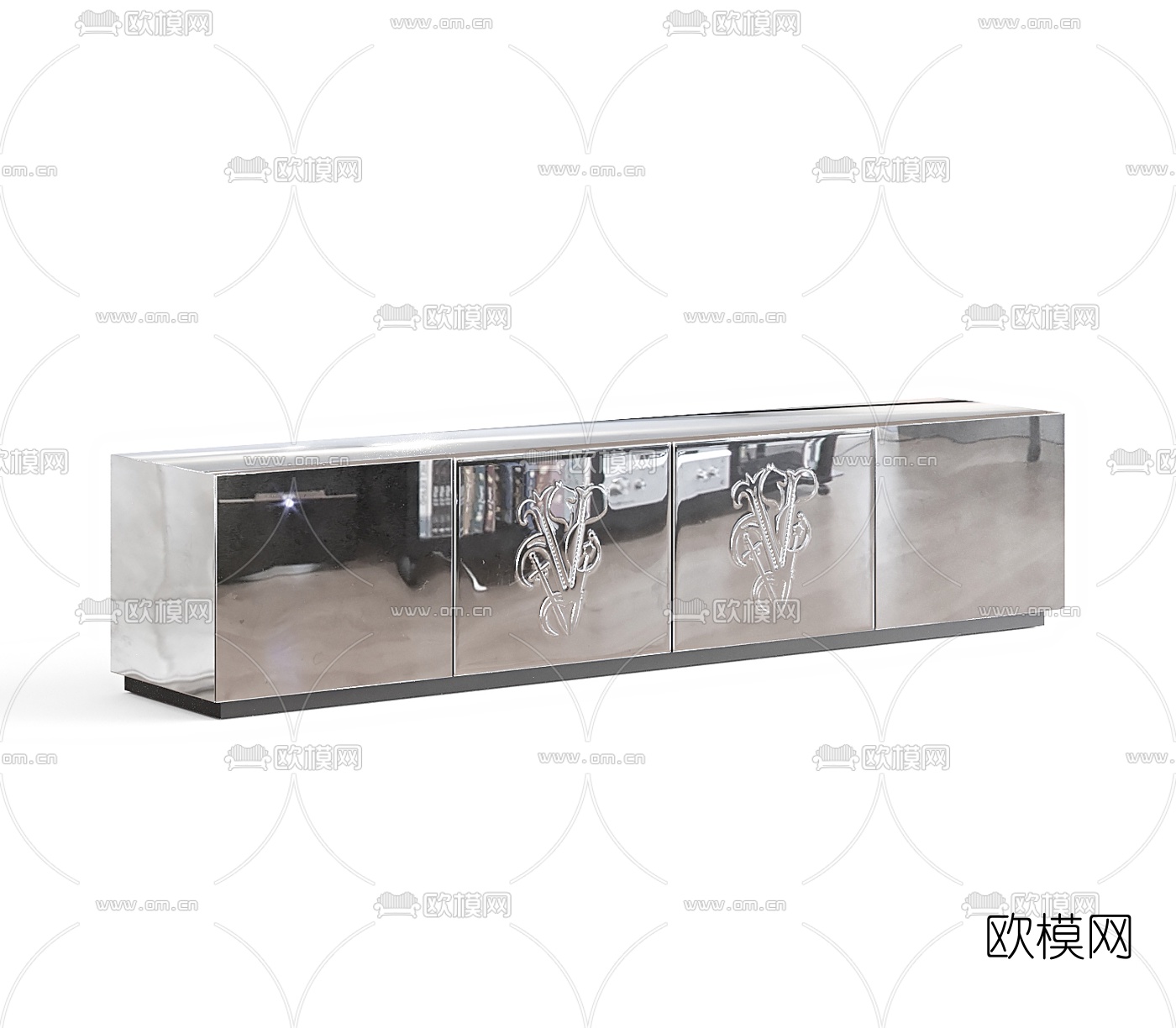 后现代金属电视柜3d模型