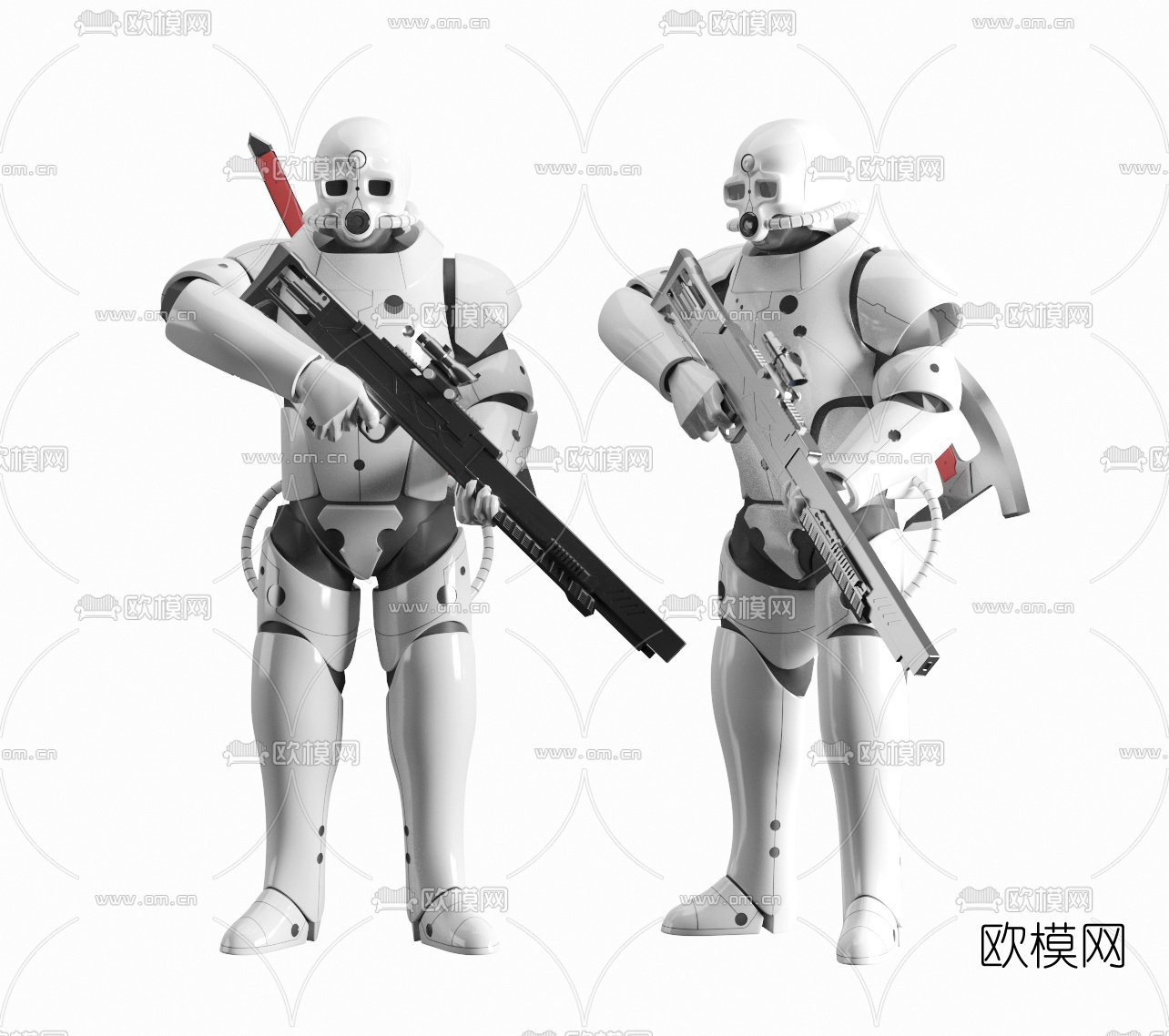 现代士兵机器人3d模型