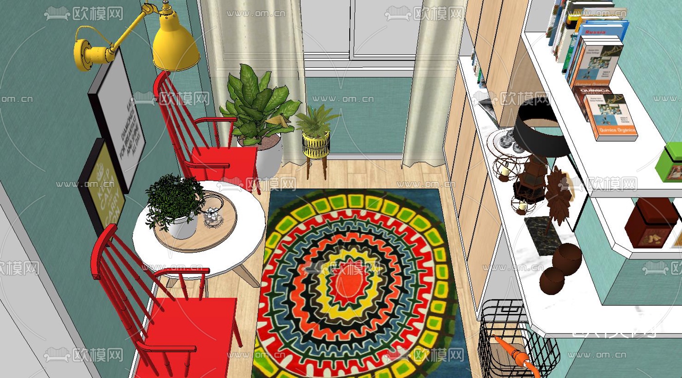 北欧公寓su模型下载（渲染图4）