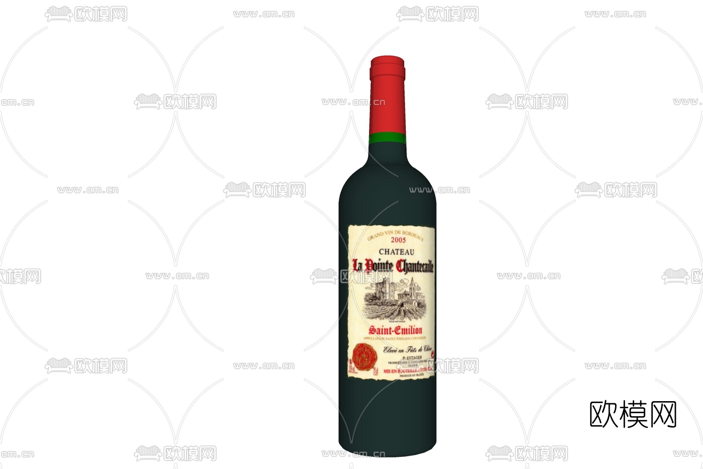 现代红酒酒水免费su模型下载