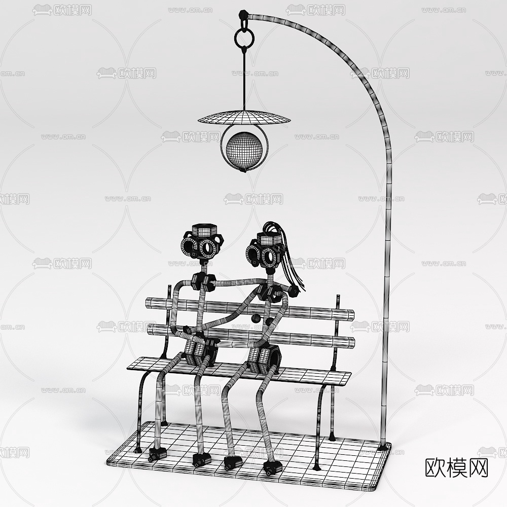 现代铁艺饰品摆件免费3d模型