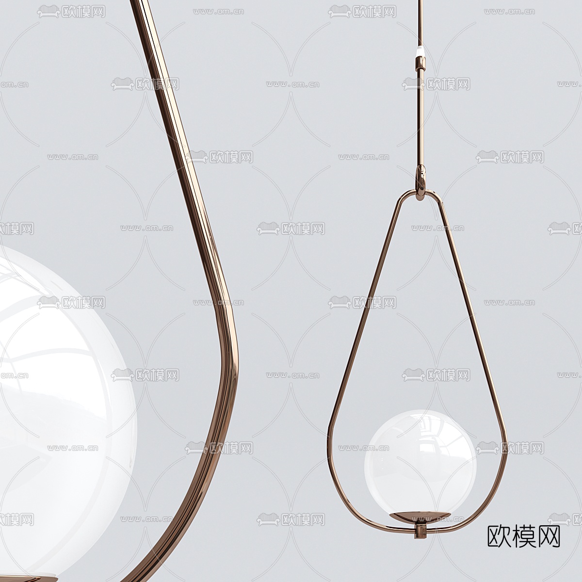现代简约吊灯3d模型