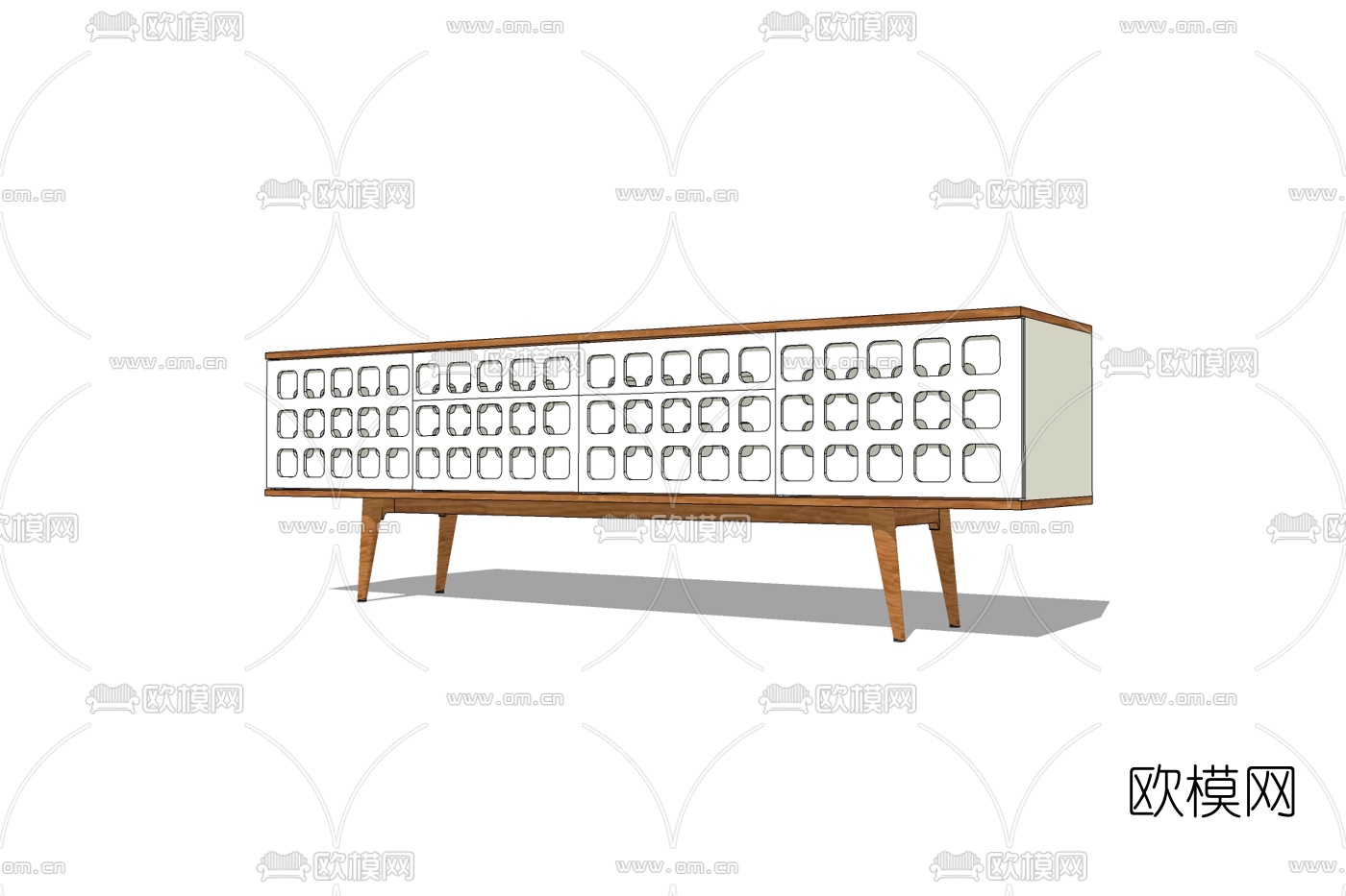 现代斗柜免费su模型下载