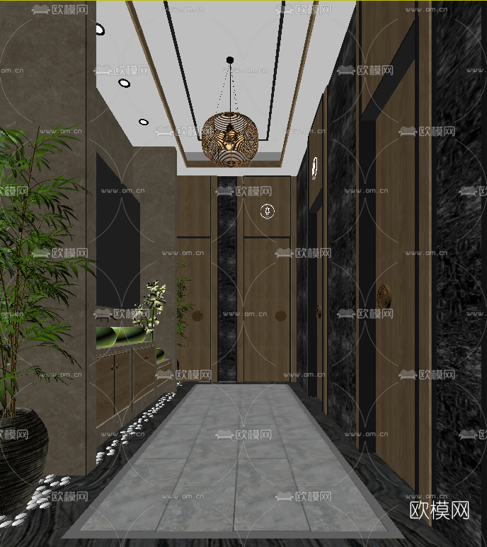 现代卫生间浴室su模型下载