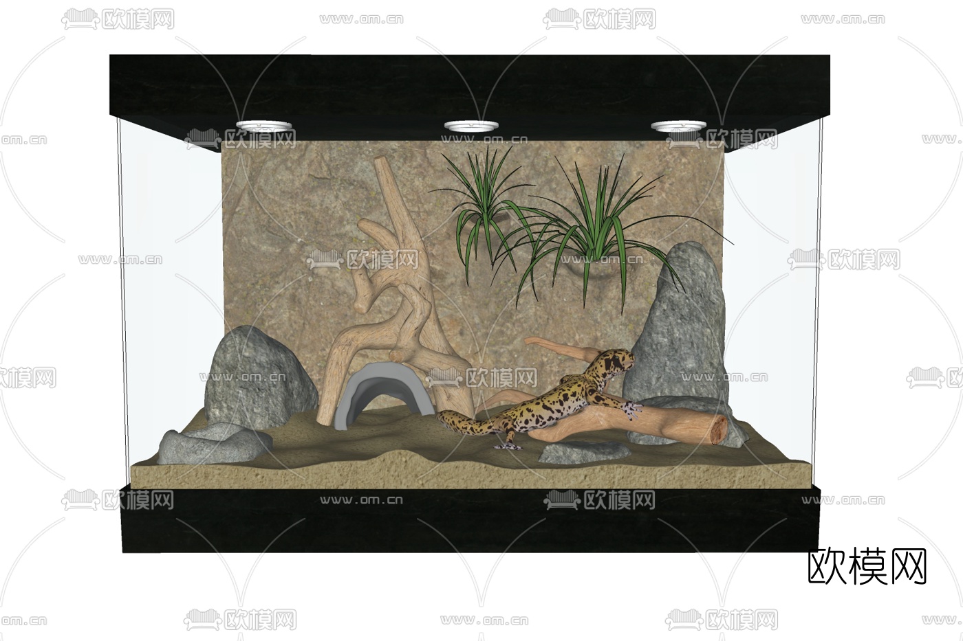 现代饲养箱免费su模型