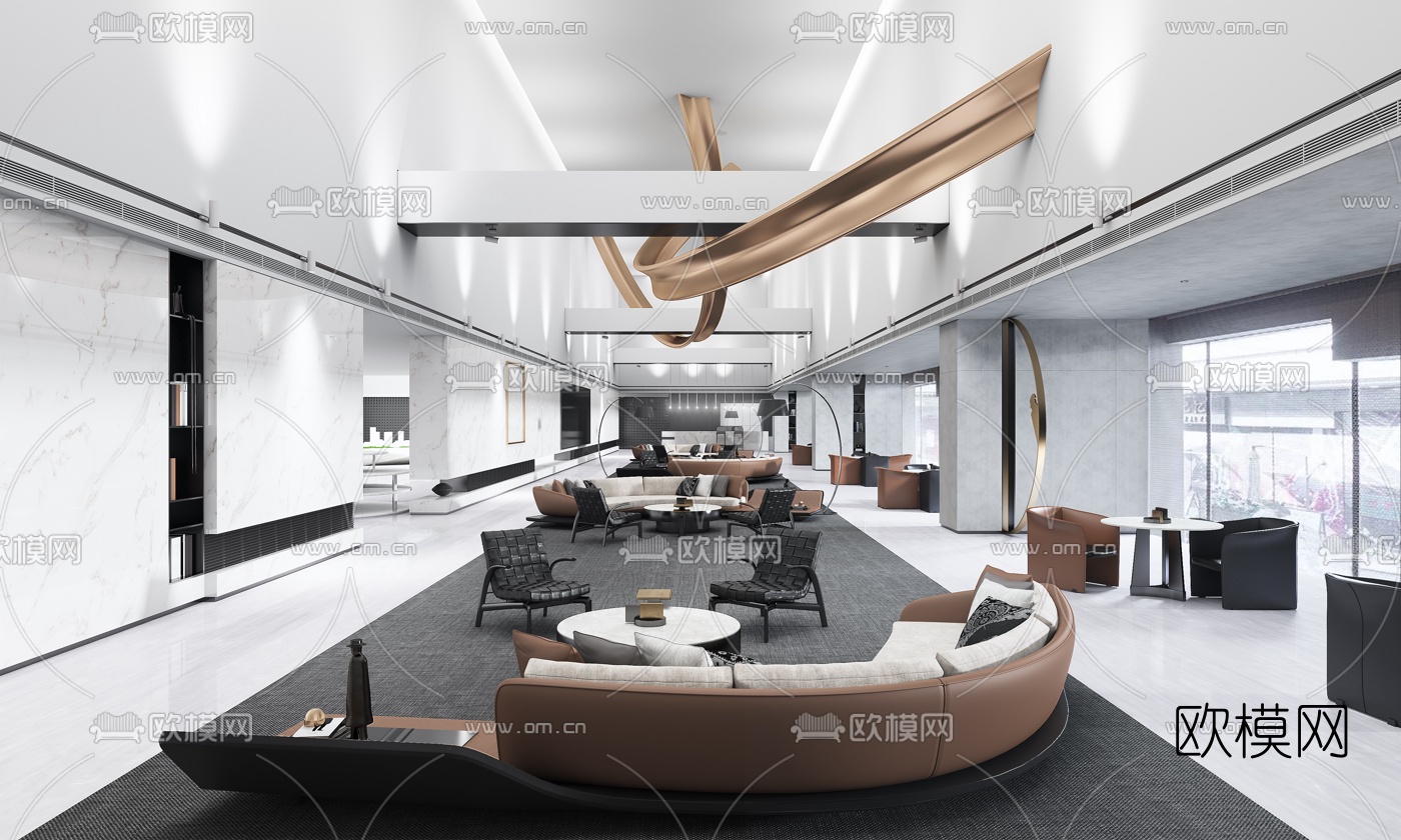 ENJOYDESIGN设计 西宁万科城营销中心3d模型-免费3dmax模型库-欧模网