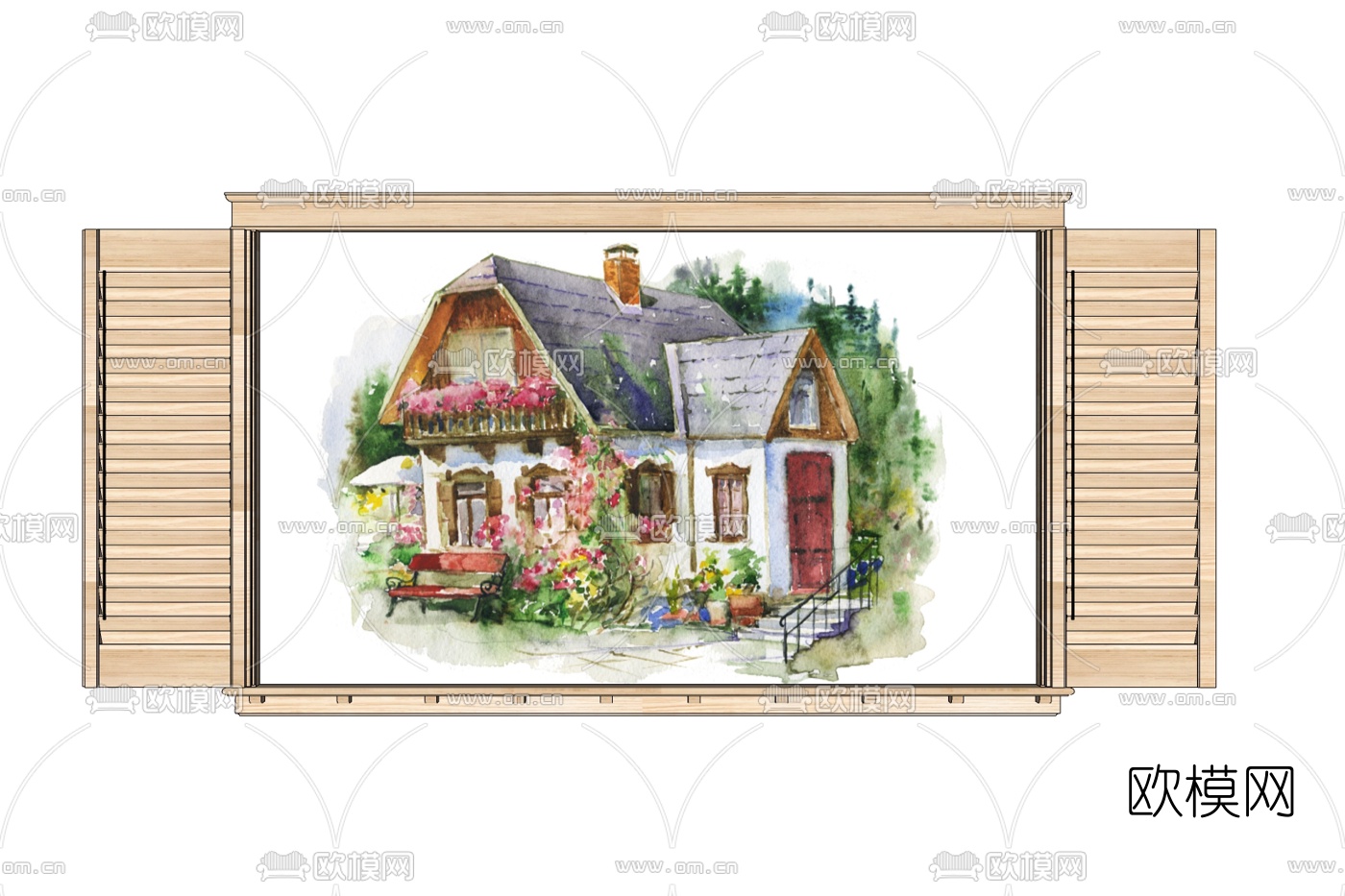 现代装饰挂画免费su模型