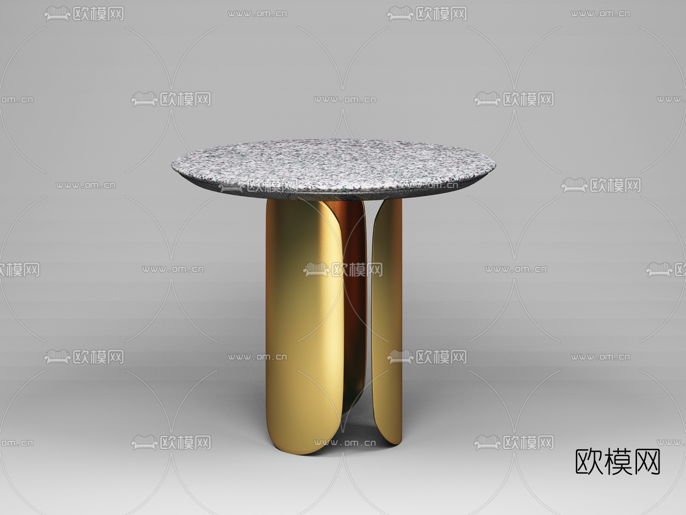 现代轻奢边几圆几3d模型