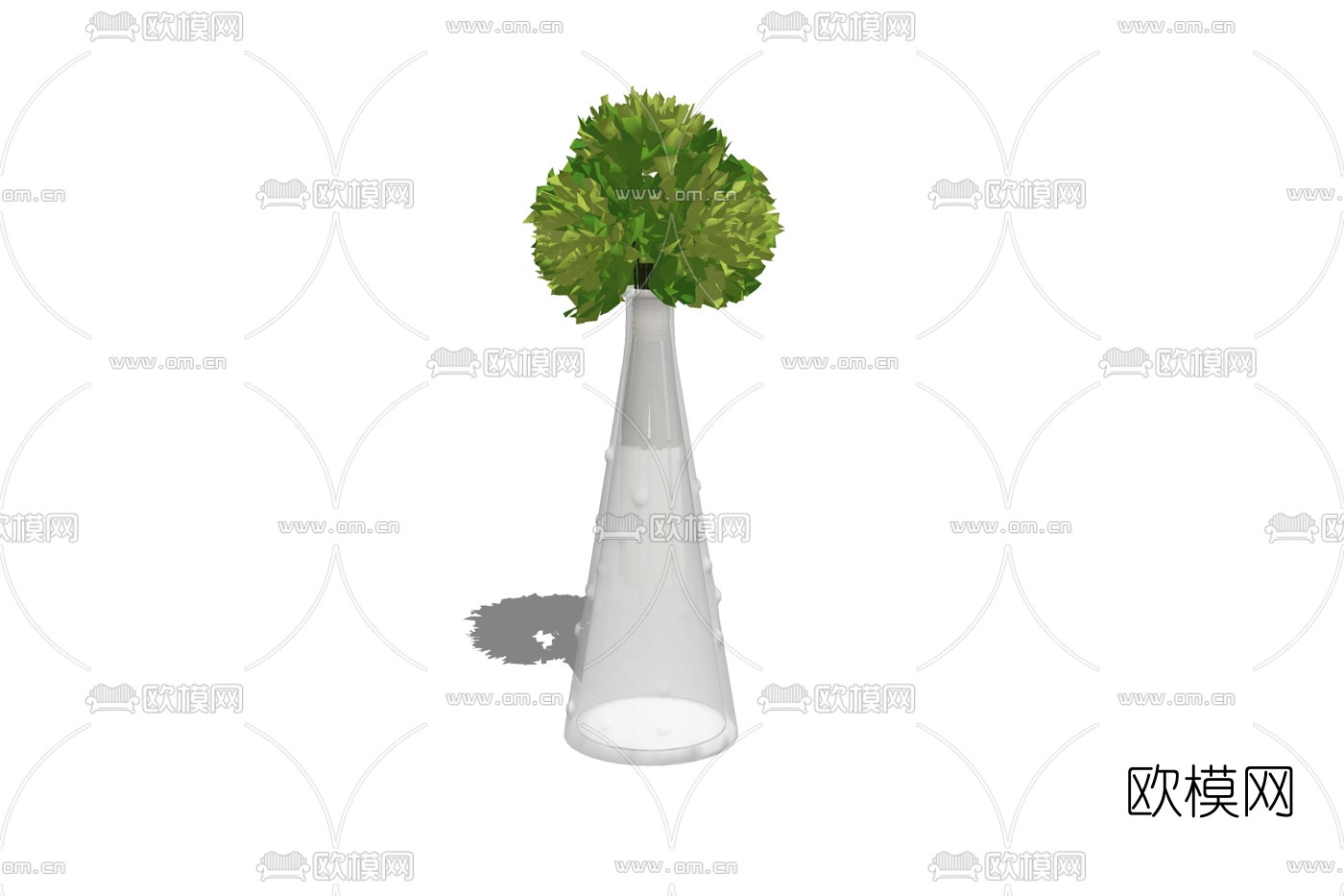 现代花瓶花卉免费su模型下载